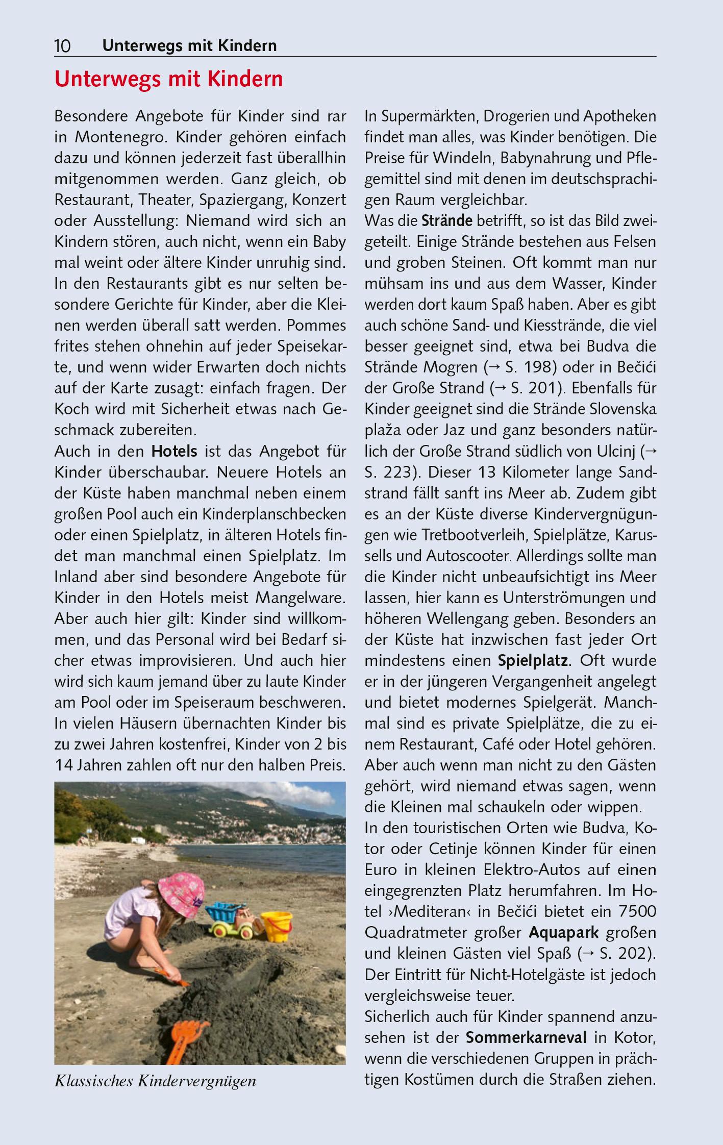 Beispielinhalt (Bild) TRESCHER Reiseführer Montenegro