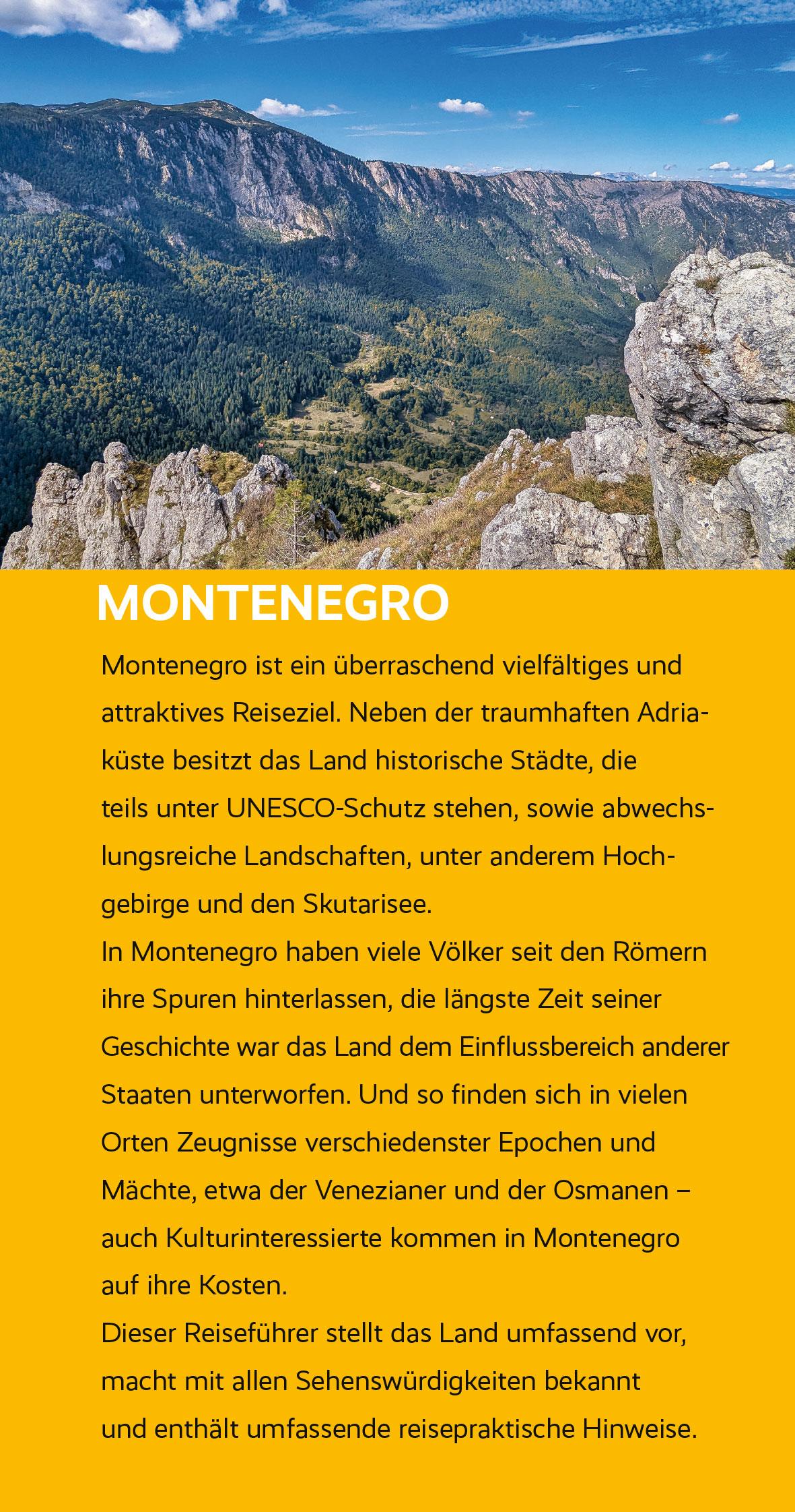 Beispielinhalt (Bild) TRESCHER Reiseführer Montenegro