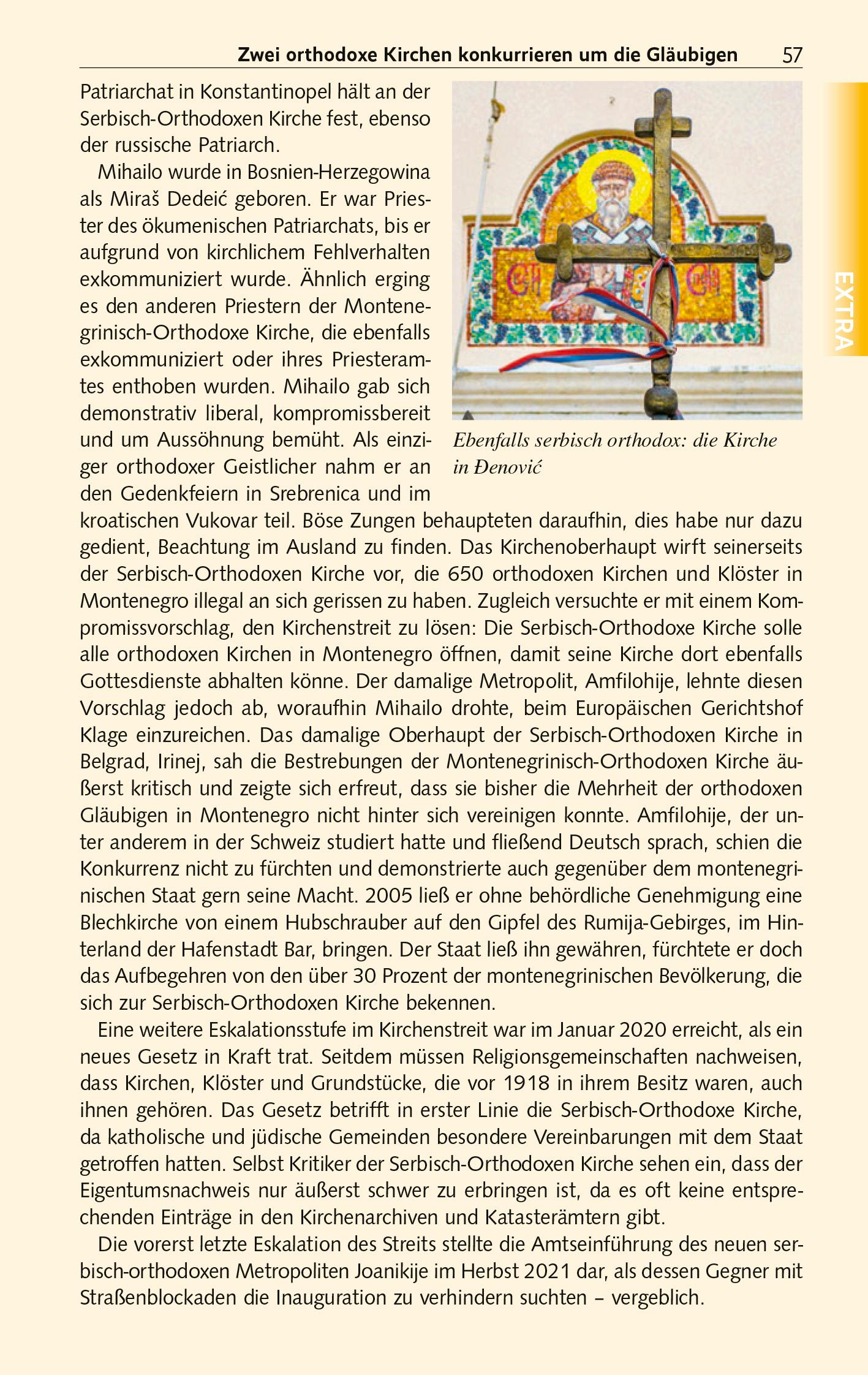 Beispielinhalt (Bild) TRESCHER Reiseführer Montenegro