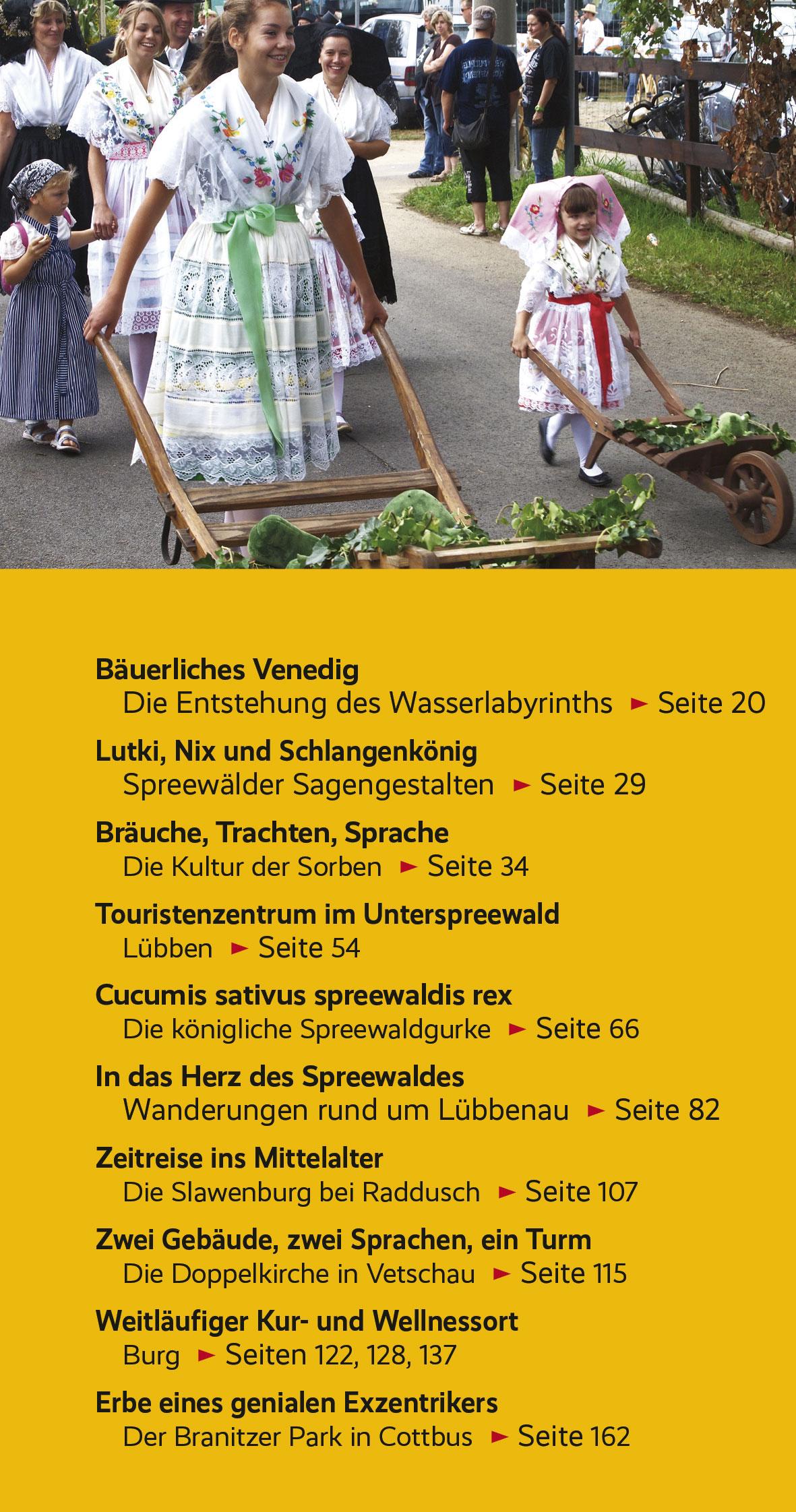 Beispielinhalt (Bild) TRESCHER Reiseführer Spreewald