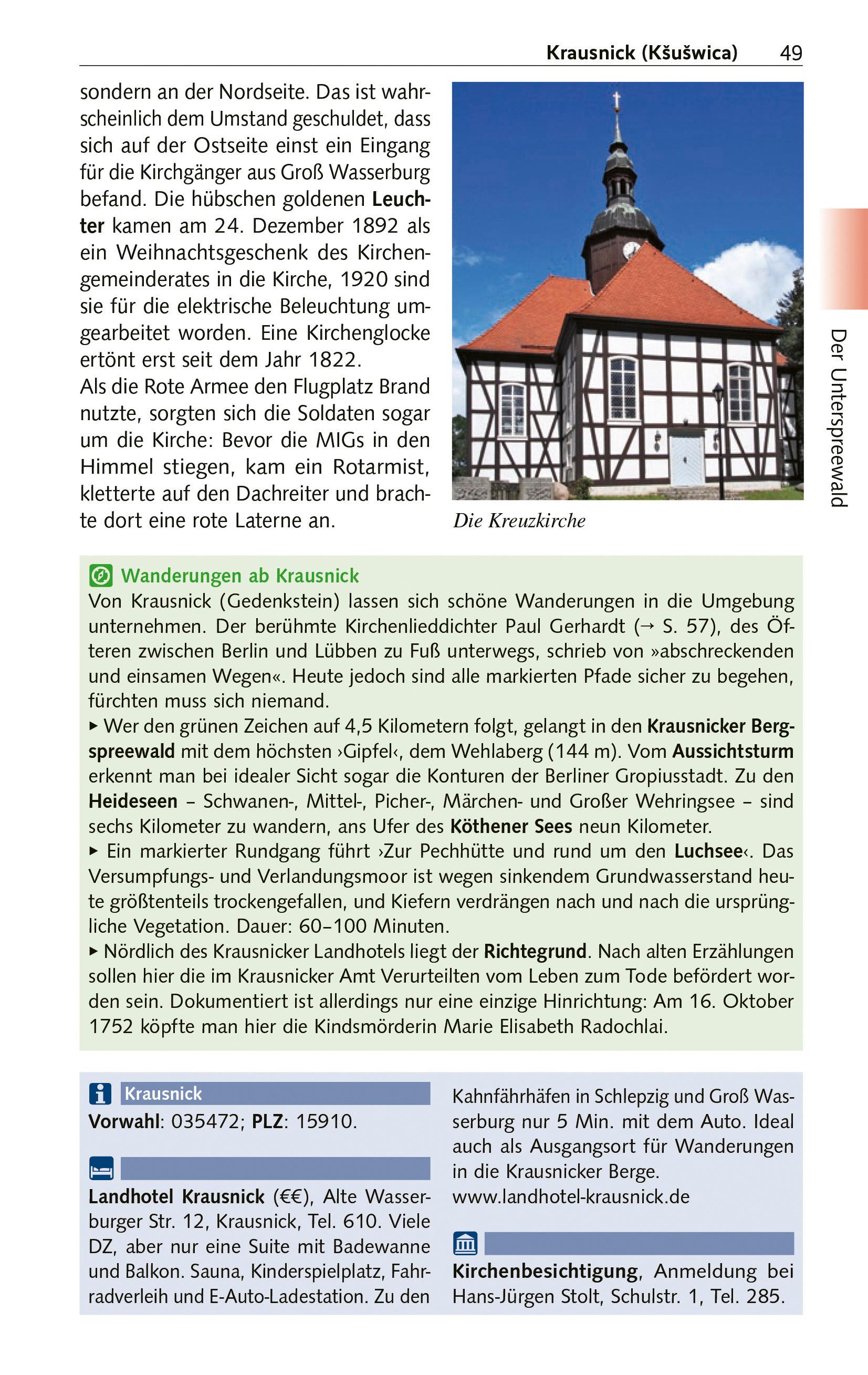 Beispielinhalt (Bild) TRESCHER Reiseführer Spreewald