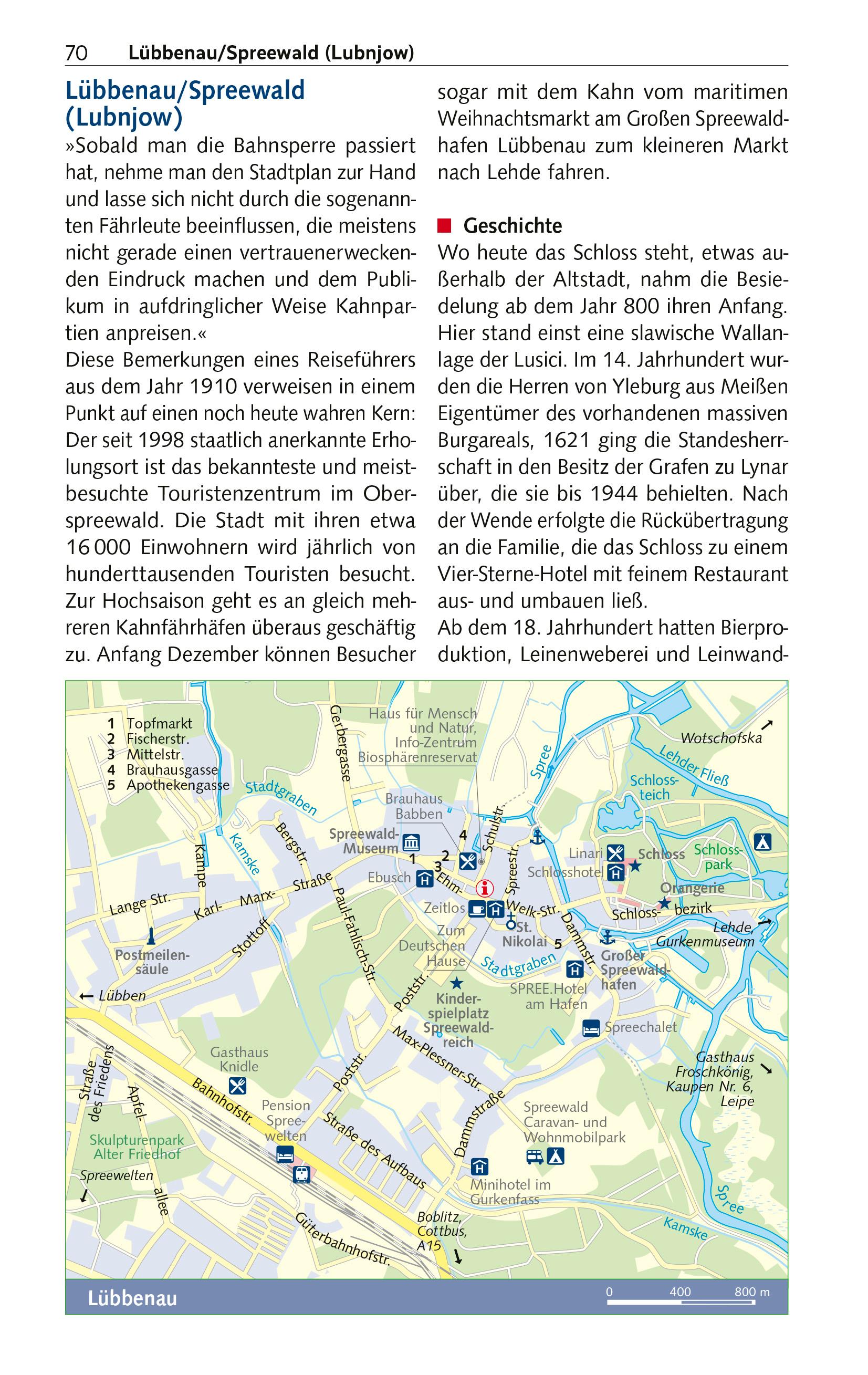 Beispielinhalt (Bild) TRESCHER Reiseführer Spreewald