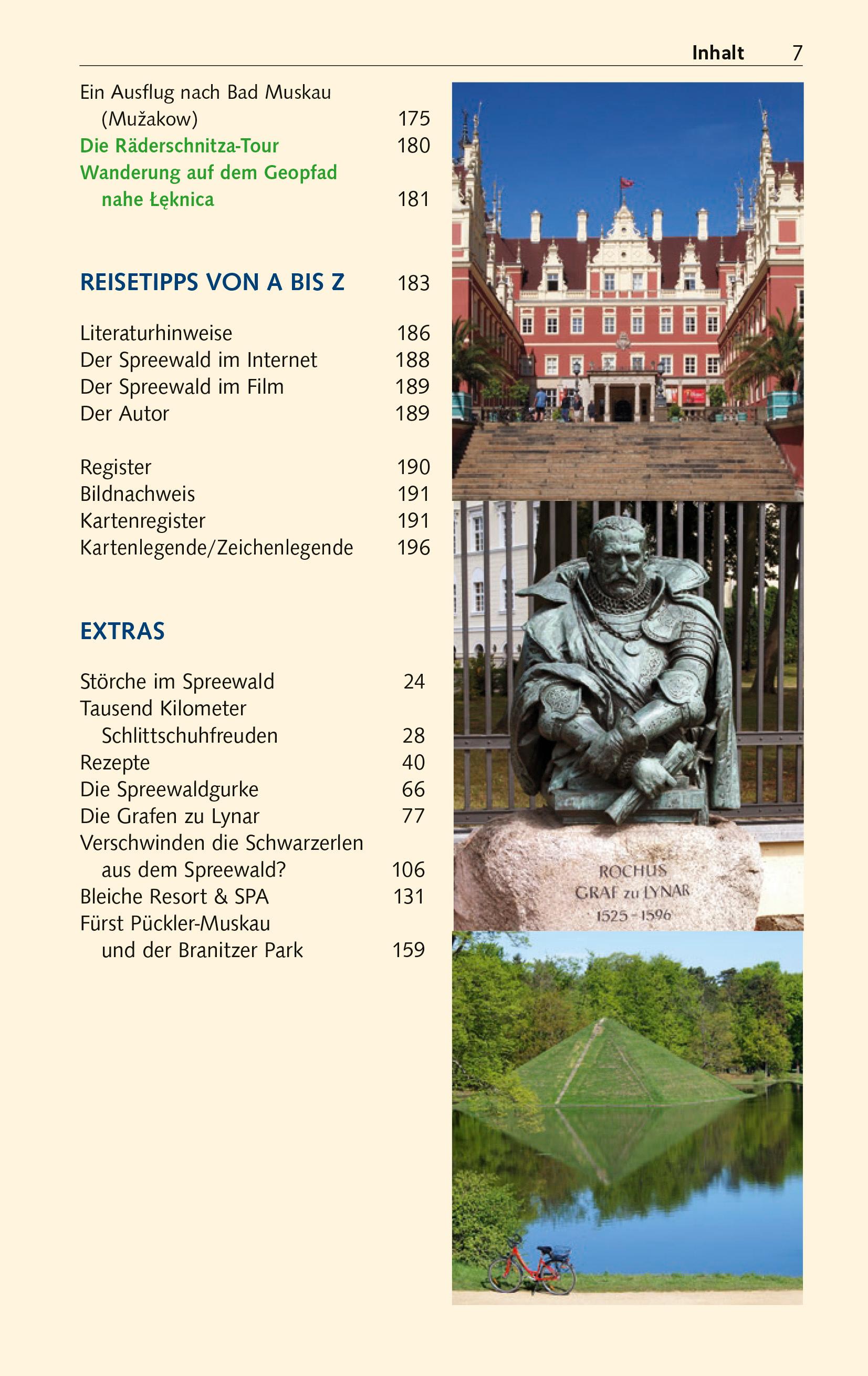Beispielinhalt (Bild) TRESCHER Reiseführer Spreewald