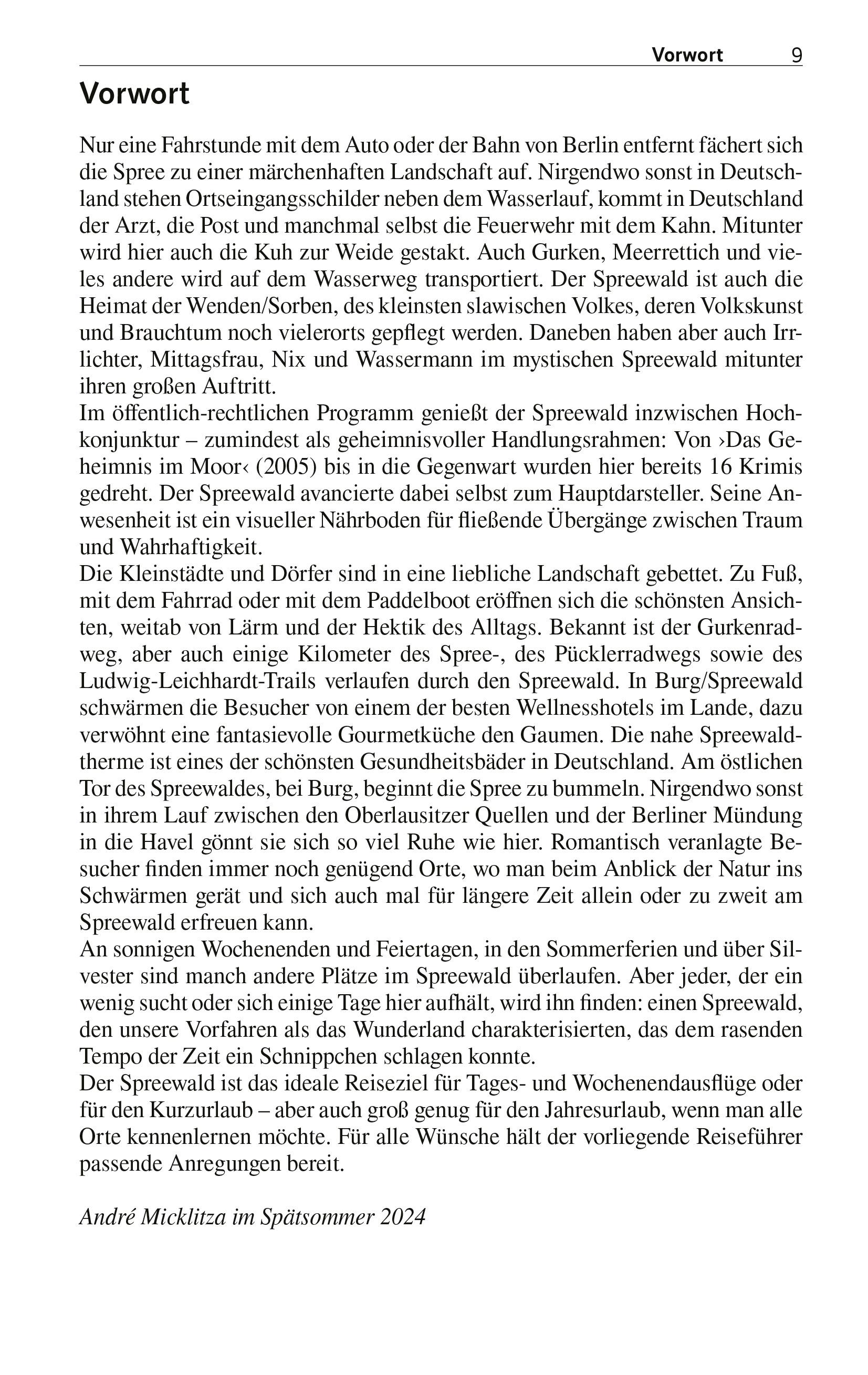 Beispielinhalt (Bild) TRESCHER Reiseführer Spreewald
