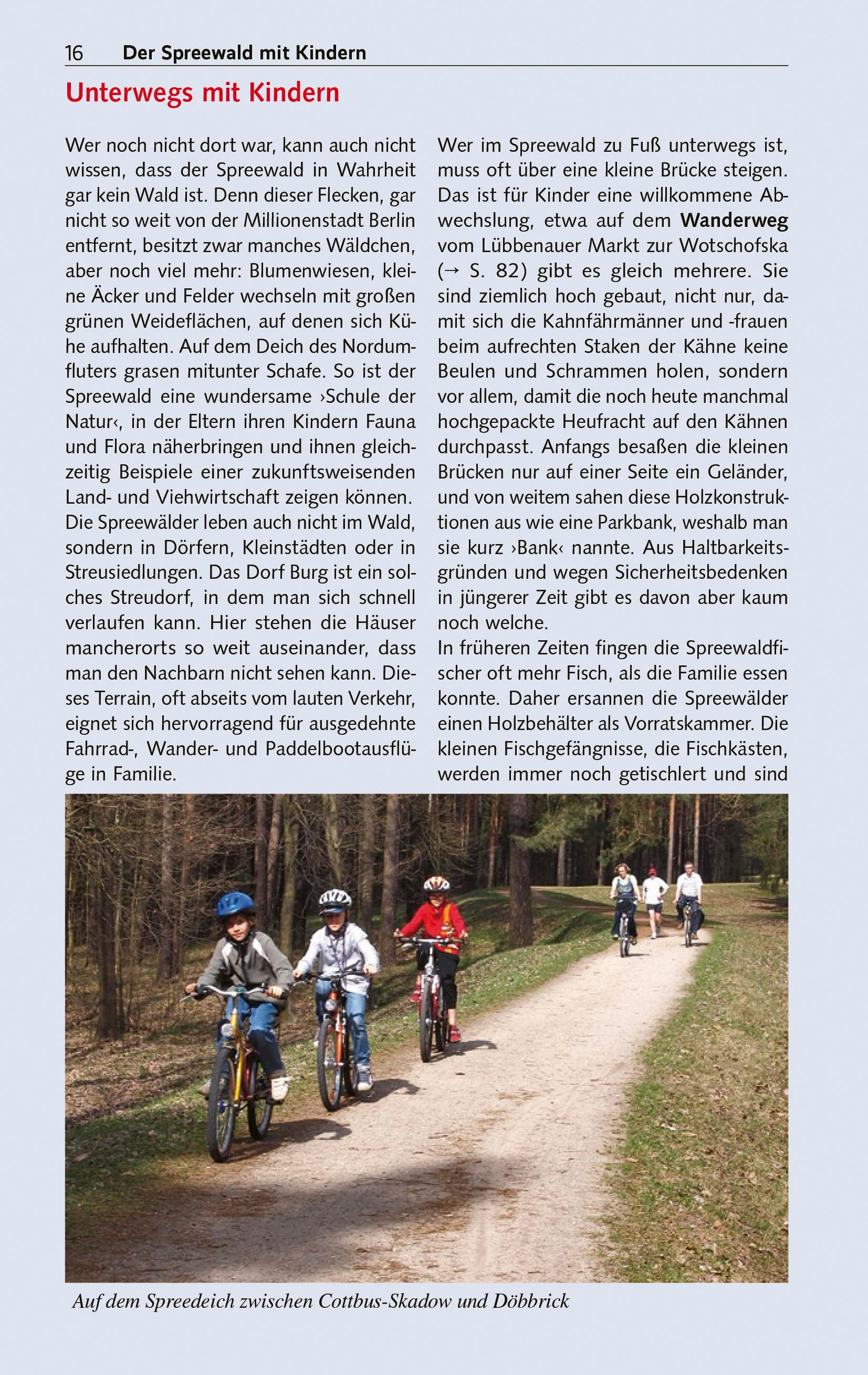 Beispielinhalt (Bild) TRESCHER Reiseführer Spreewald