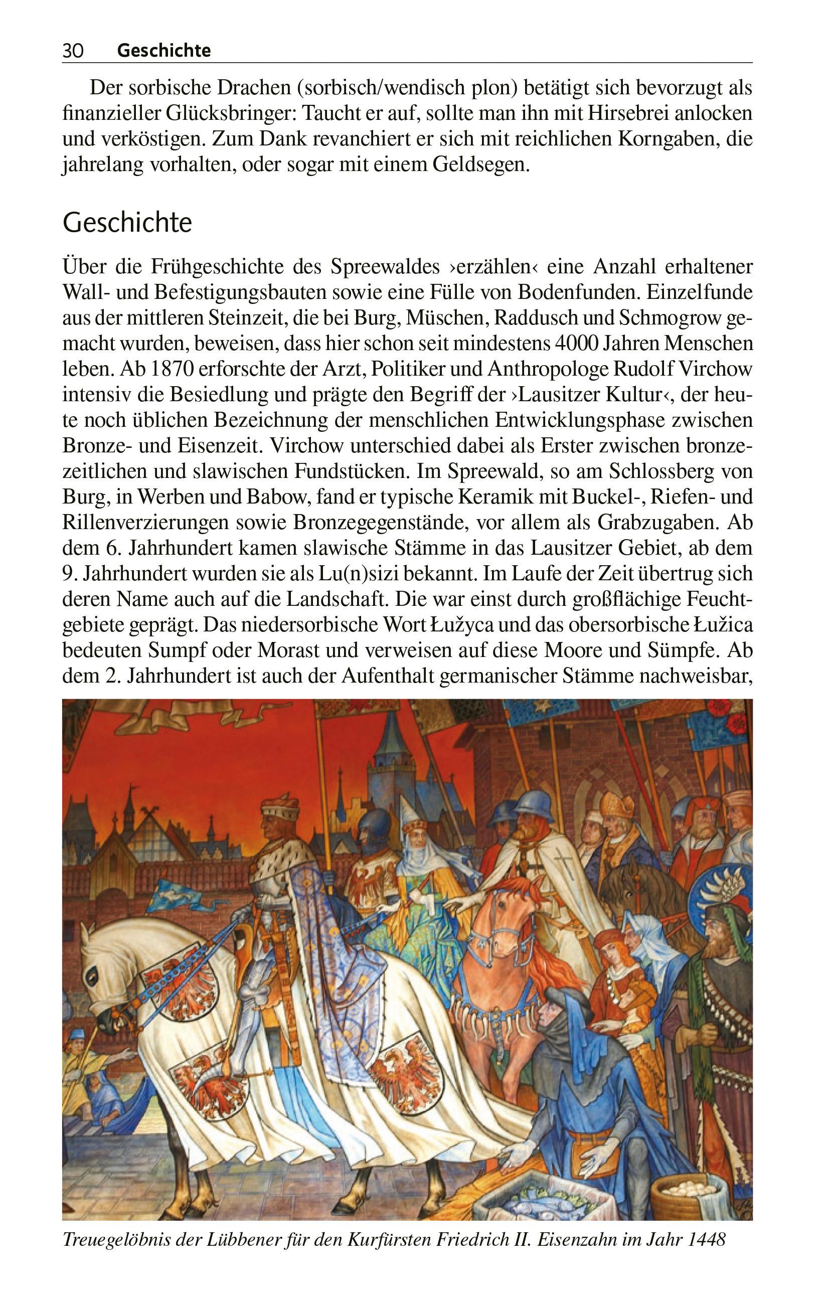Beispielinhalt (Bild) TRESCHER Reiseführer Spreewald