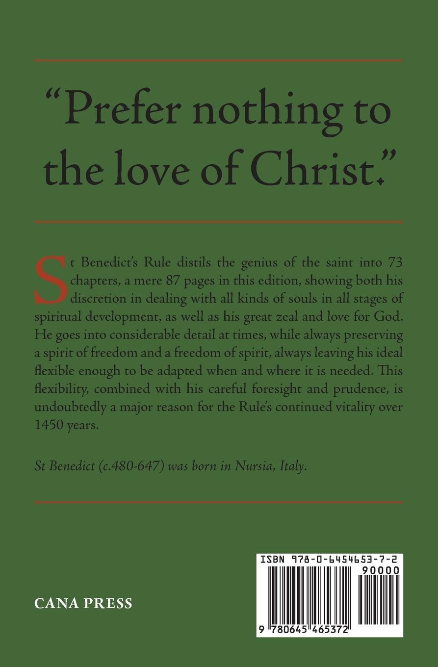 Rückseitencover The Rule of St Benedict
