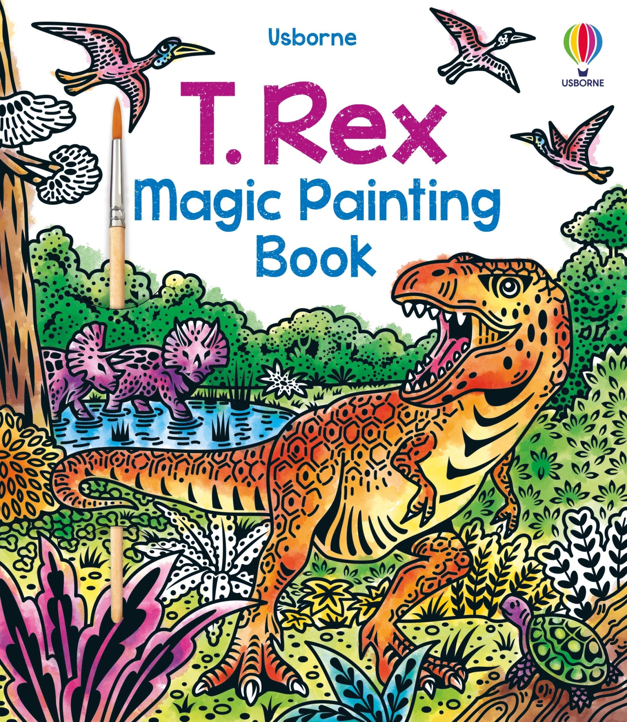 Vorderes Coverbild T. Rex Magic Painting Book