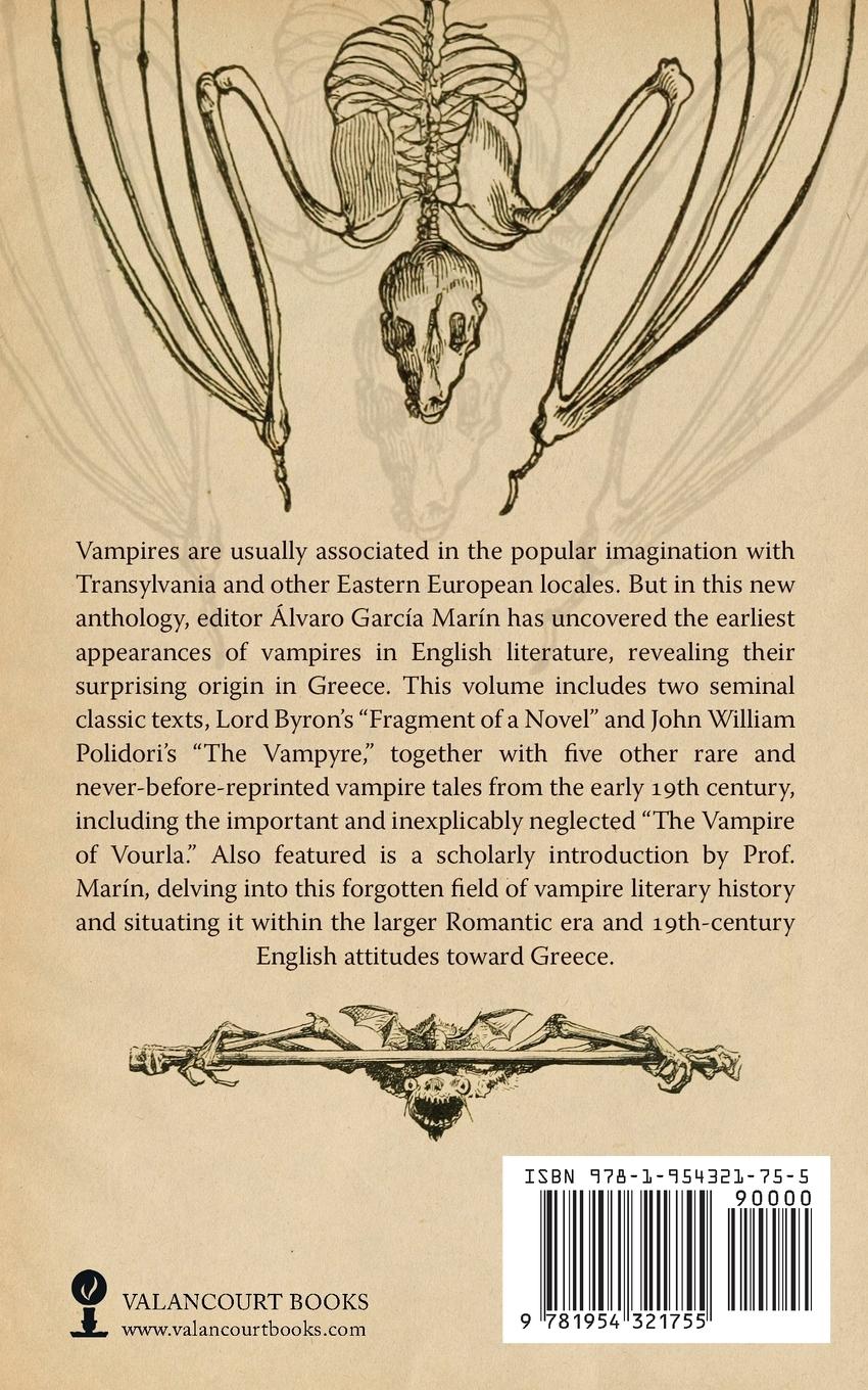 Rückseitencover The Vampire of Vourla and Other Greek Vampire Tales, 1819-1846