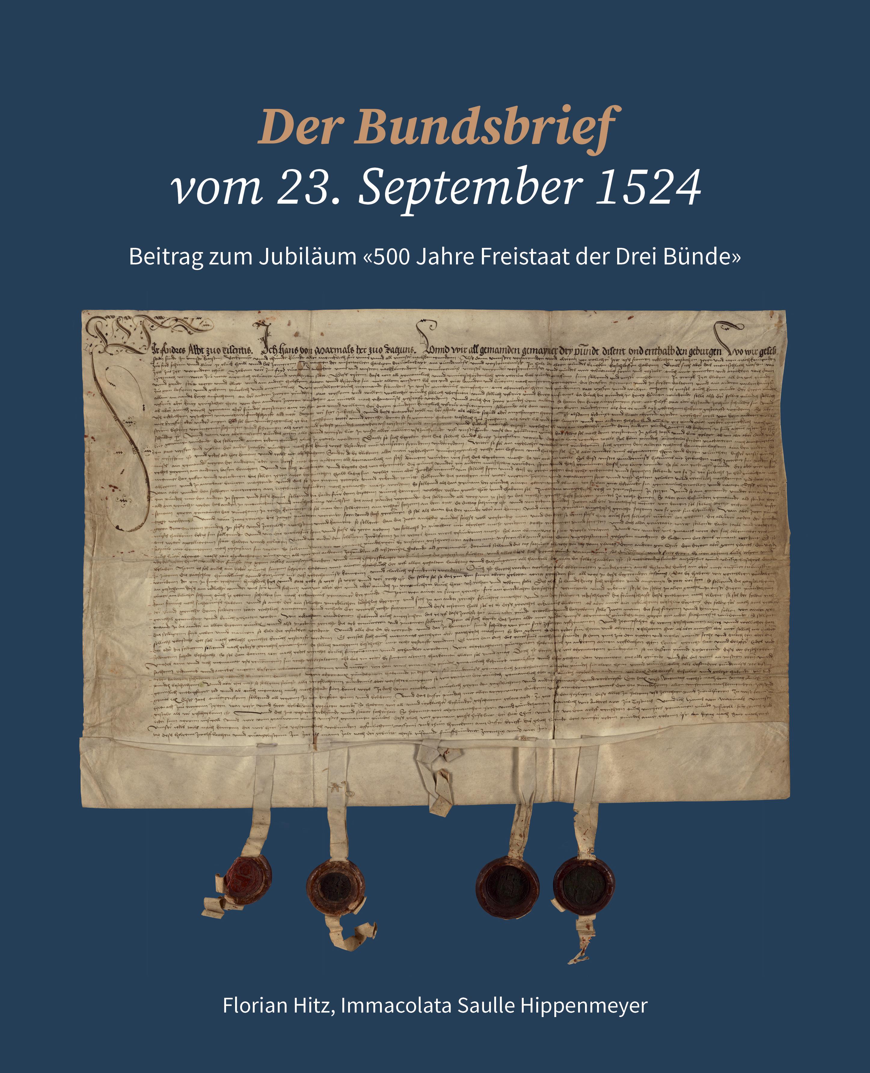 Vorderes Coverbild Der Bundsbrief vom 23. September 1524