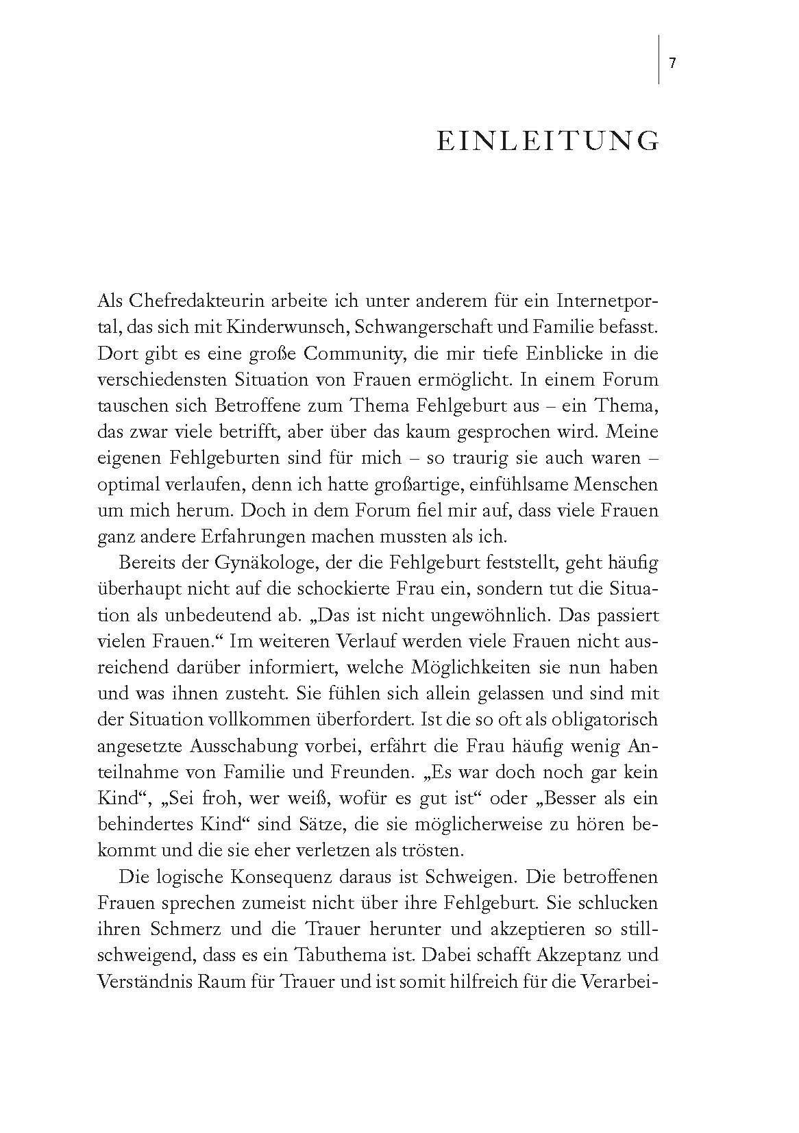 Beispielinhalt (Bild) Tabuthema Fehlgeburt