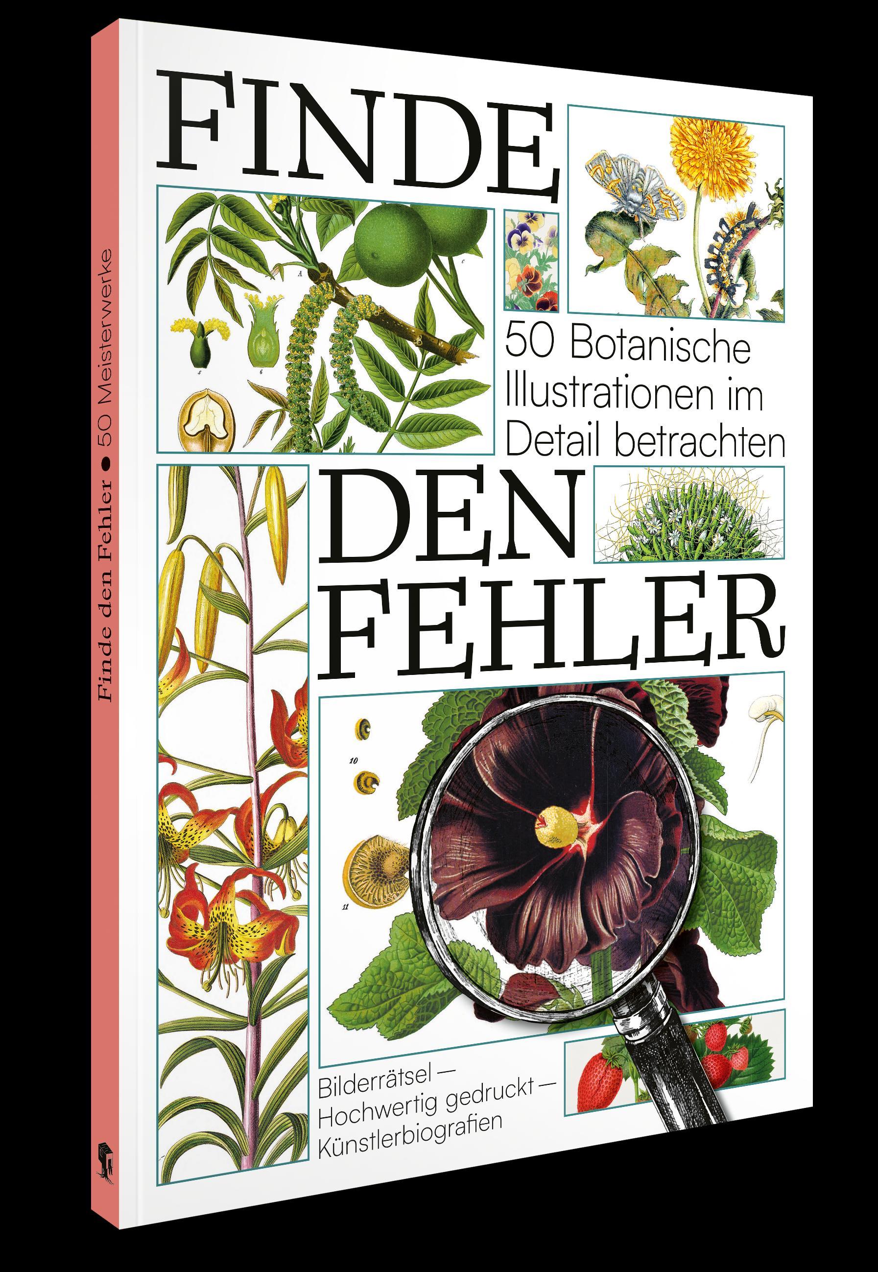 Vorderes Coverbild Finde den Fehler - 50 Botanische Illustrationen