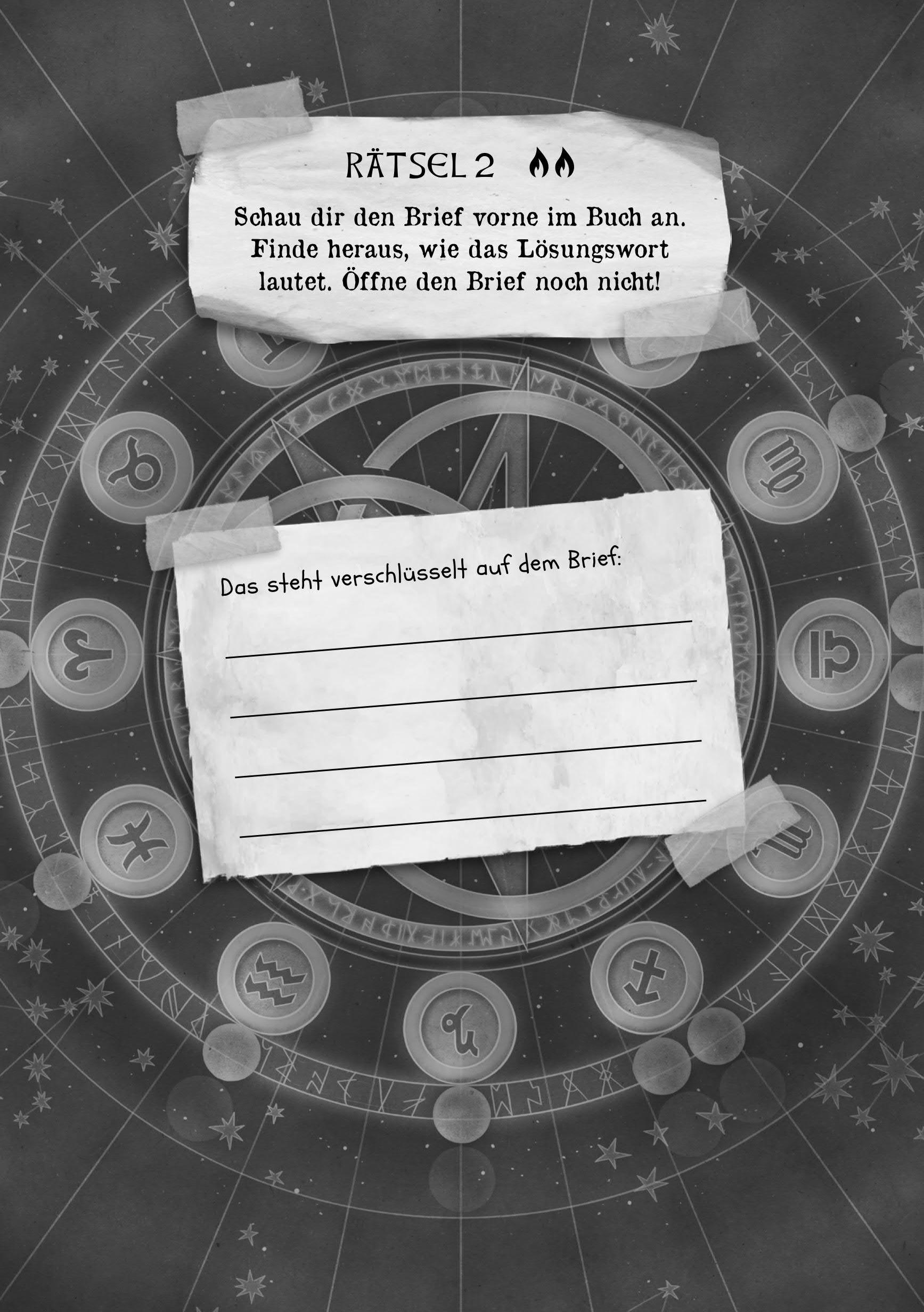 Beispielinhalt (Bild) Die geheime Drachenschule: Löse das Rätsel des ewigen Feuers