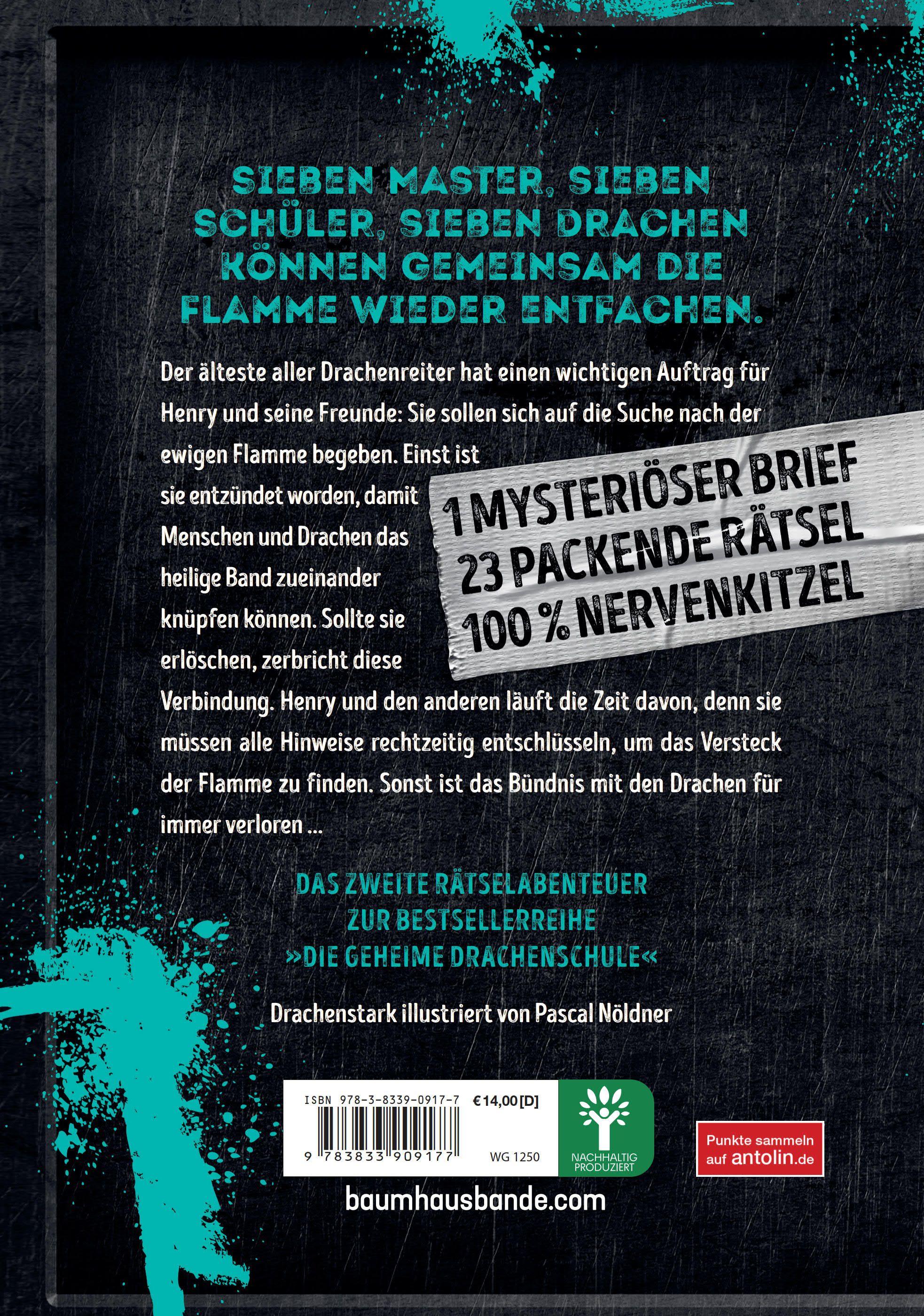 Beispielinhalt (Bild) Die geheime Drachenschule: Löse das Rätsel des ewigen Feuers