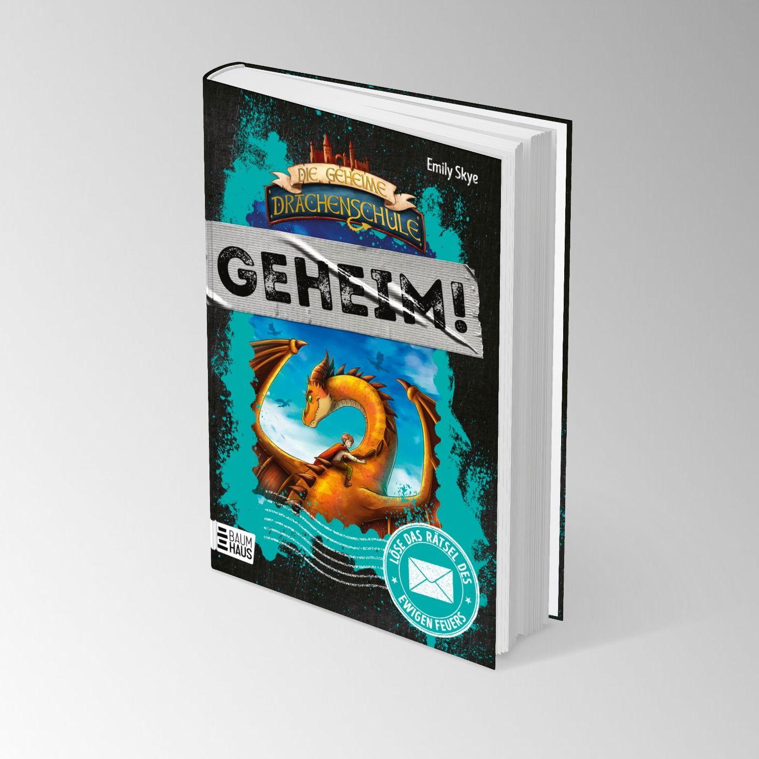 Beispielinhalt (Bild) Die geheime Drachenschule: Löse das Rätsel des ewigen Feuers