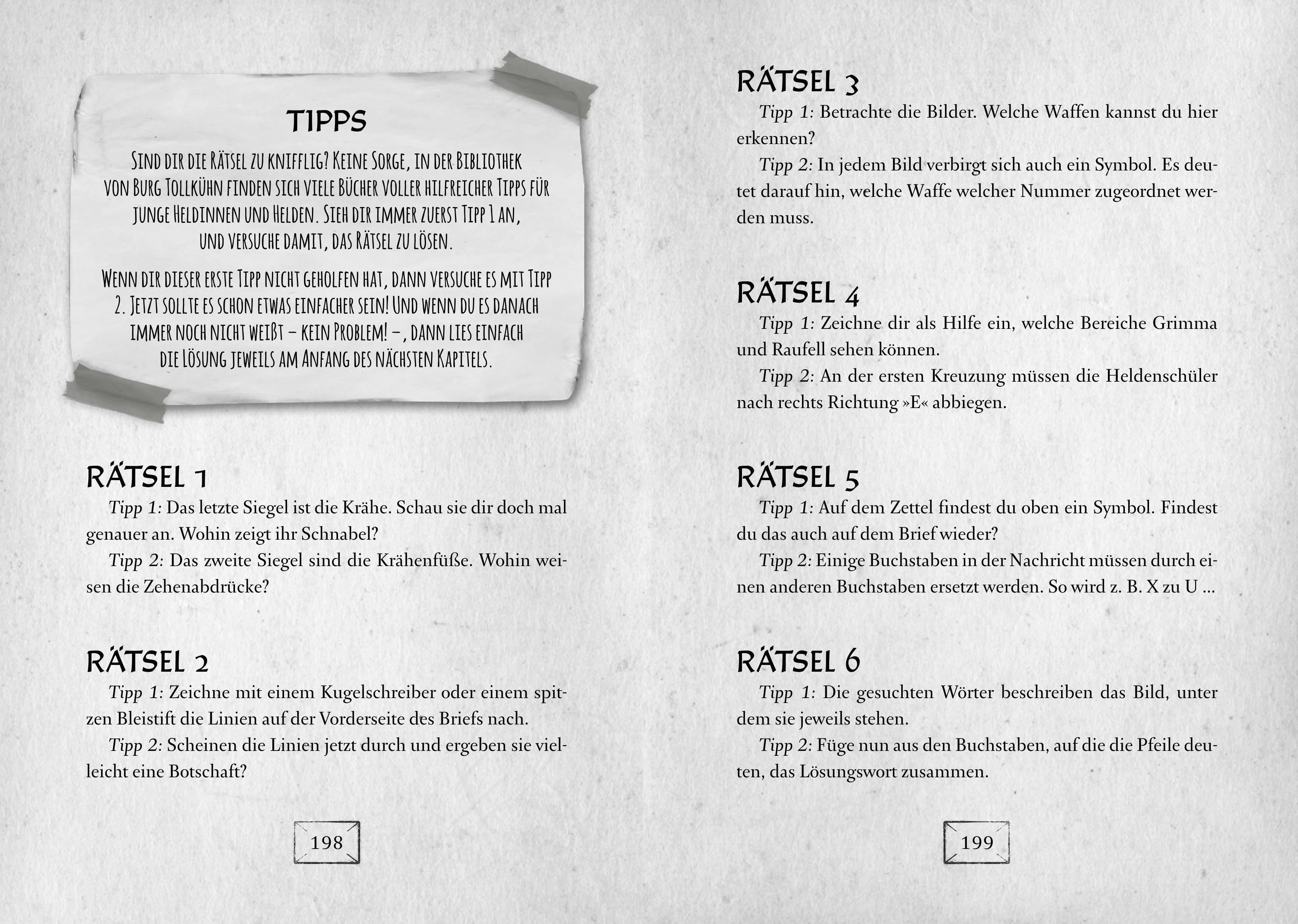 Beispielinhalt (Bild) Burg Tollkühn: Löse das Rätsel des magischen Buchs