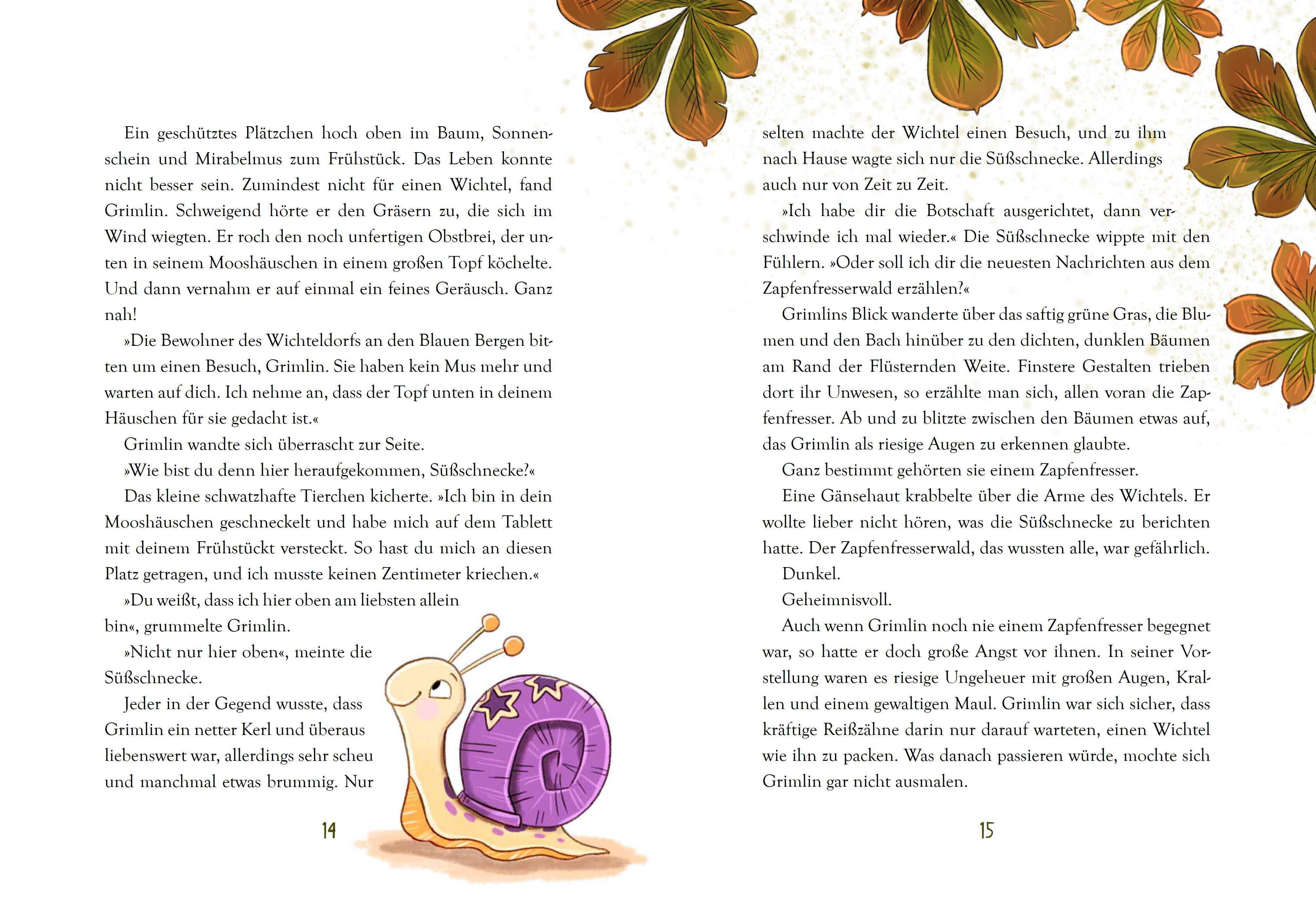 Beispielinhalt (Bild) Der kleine Grimlin und die große Portion Mut - Eine Freundschaftsgeschichte