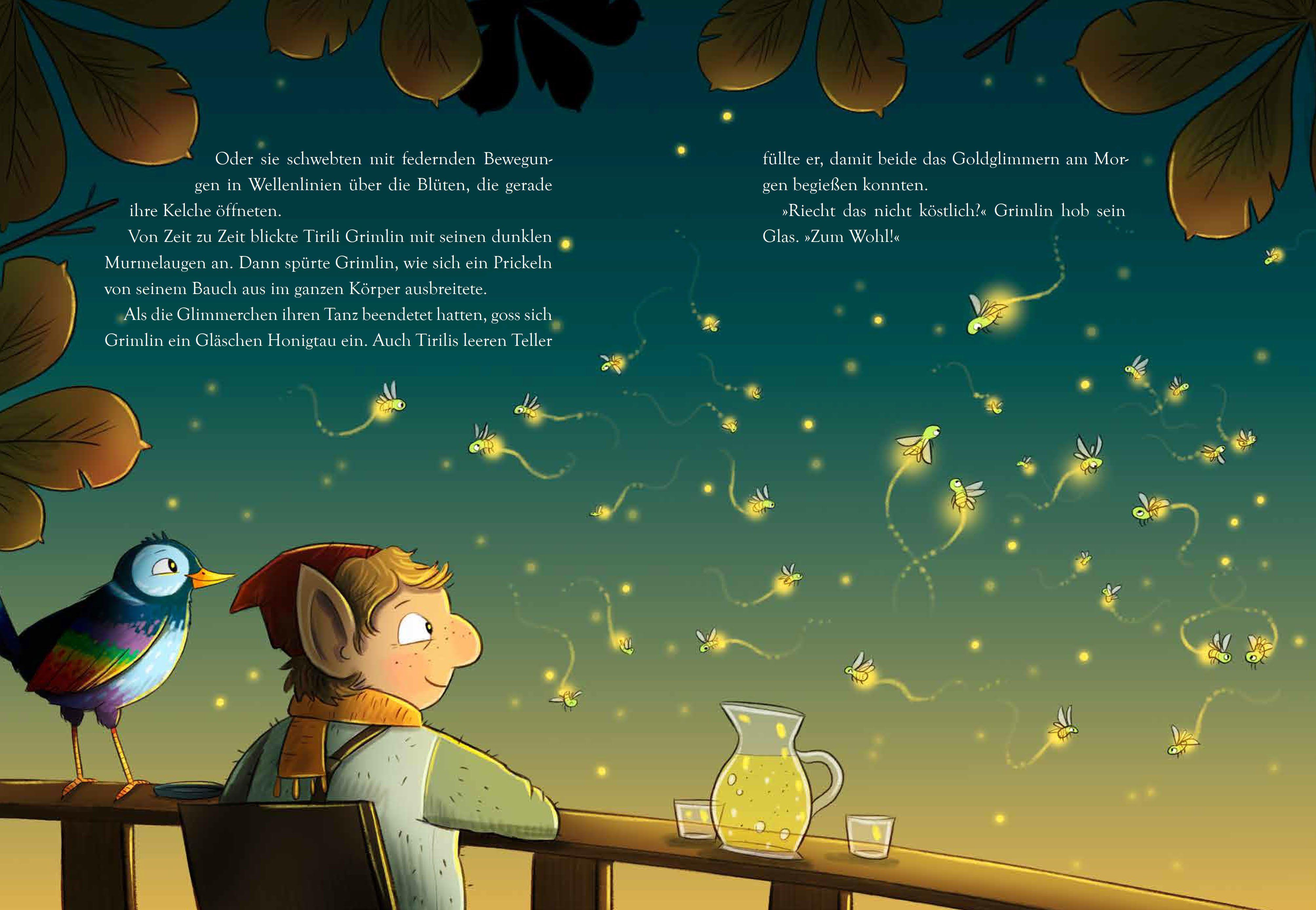 Beispielinhalt (Bild) Der kleine Grimlin und die große Portion Mut - Eine Freundschaftsgeschichte