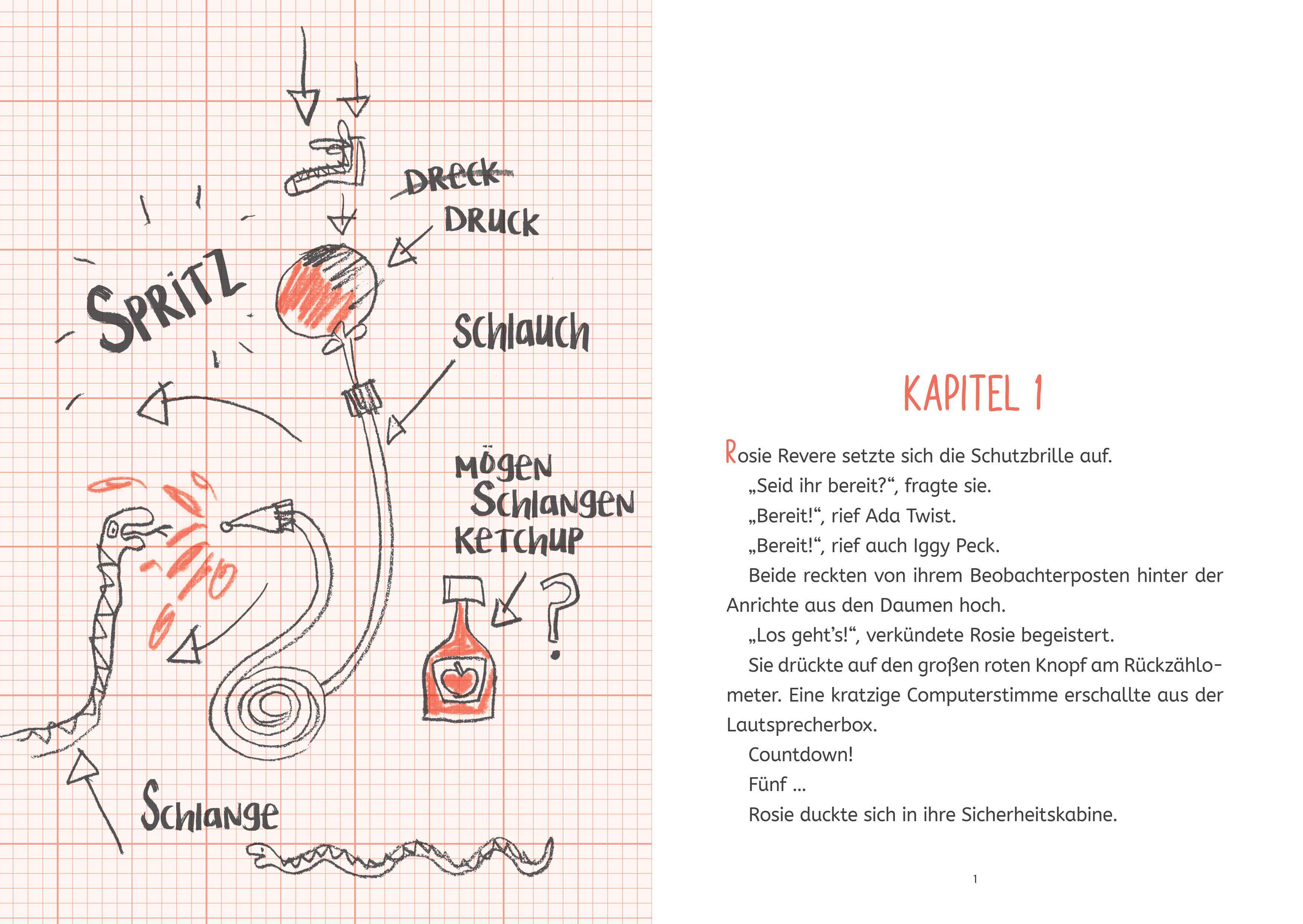 Beispielinhalt (Bild) Die Forscherbande: Rosie Revere und die Erfindung der Zeichenmaschine