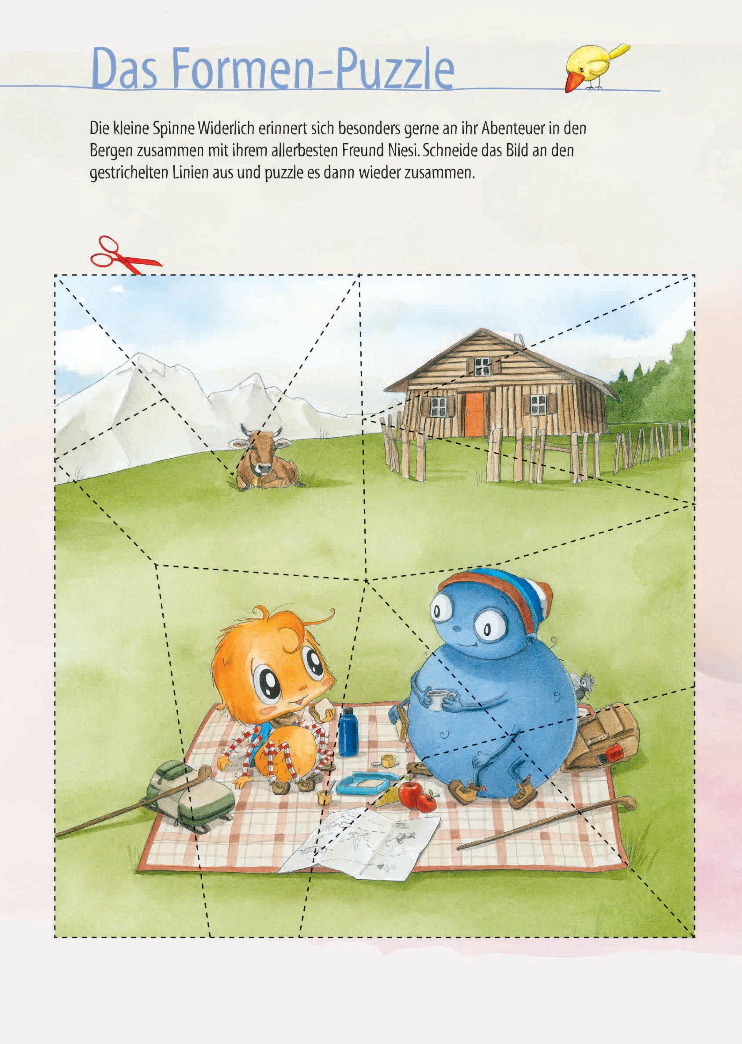 Beispielinhalt (Bild) Basteln & Spielen mit Die kleine Spinne Widerlich - Für kleine Künstler