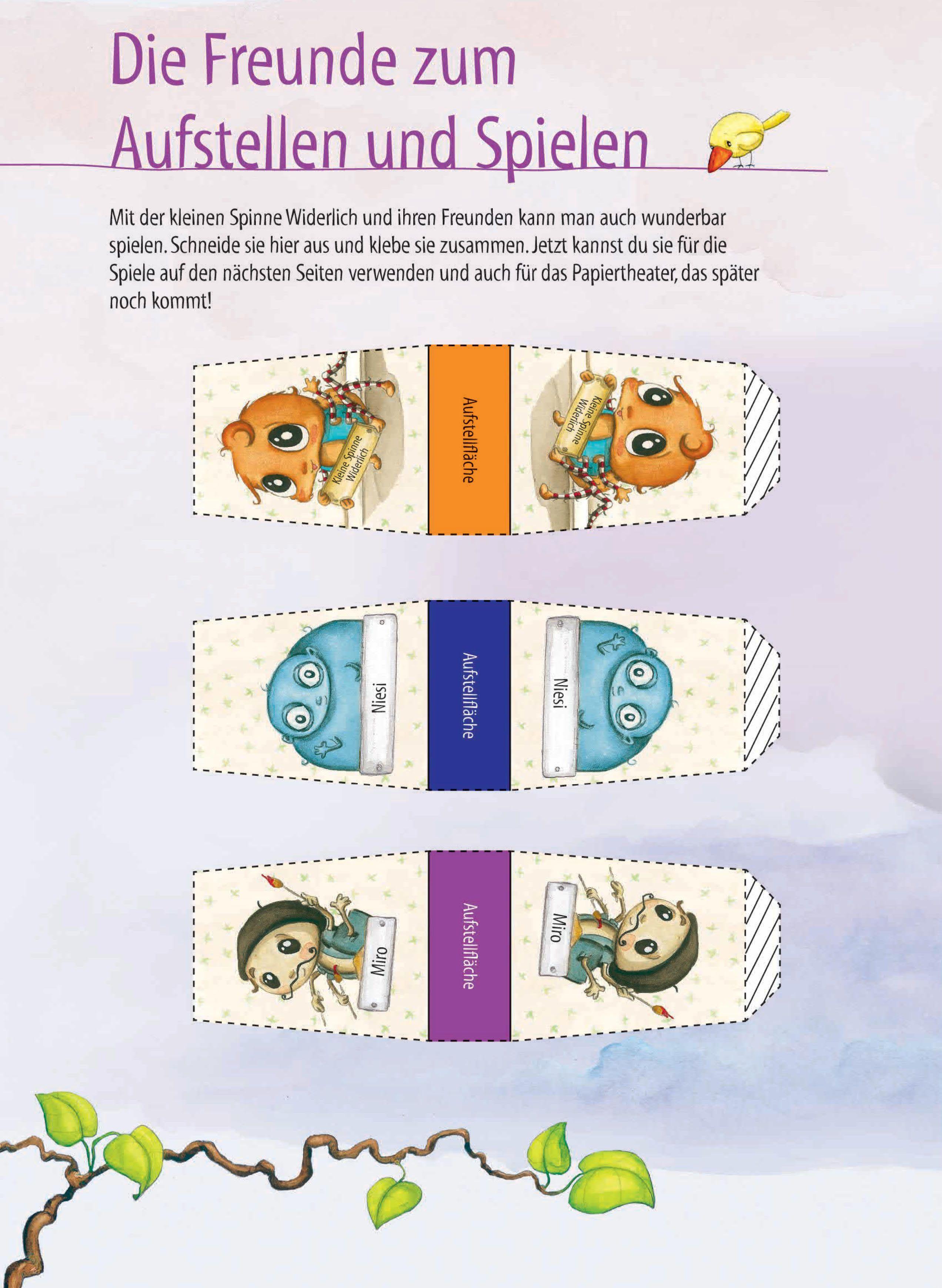 Beispielinhalt (Bild) Basteln & Spielen mit Die kleine Spinne Widerlich - Für kleine Künstler