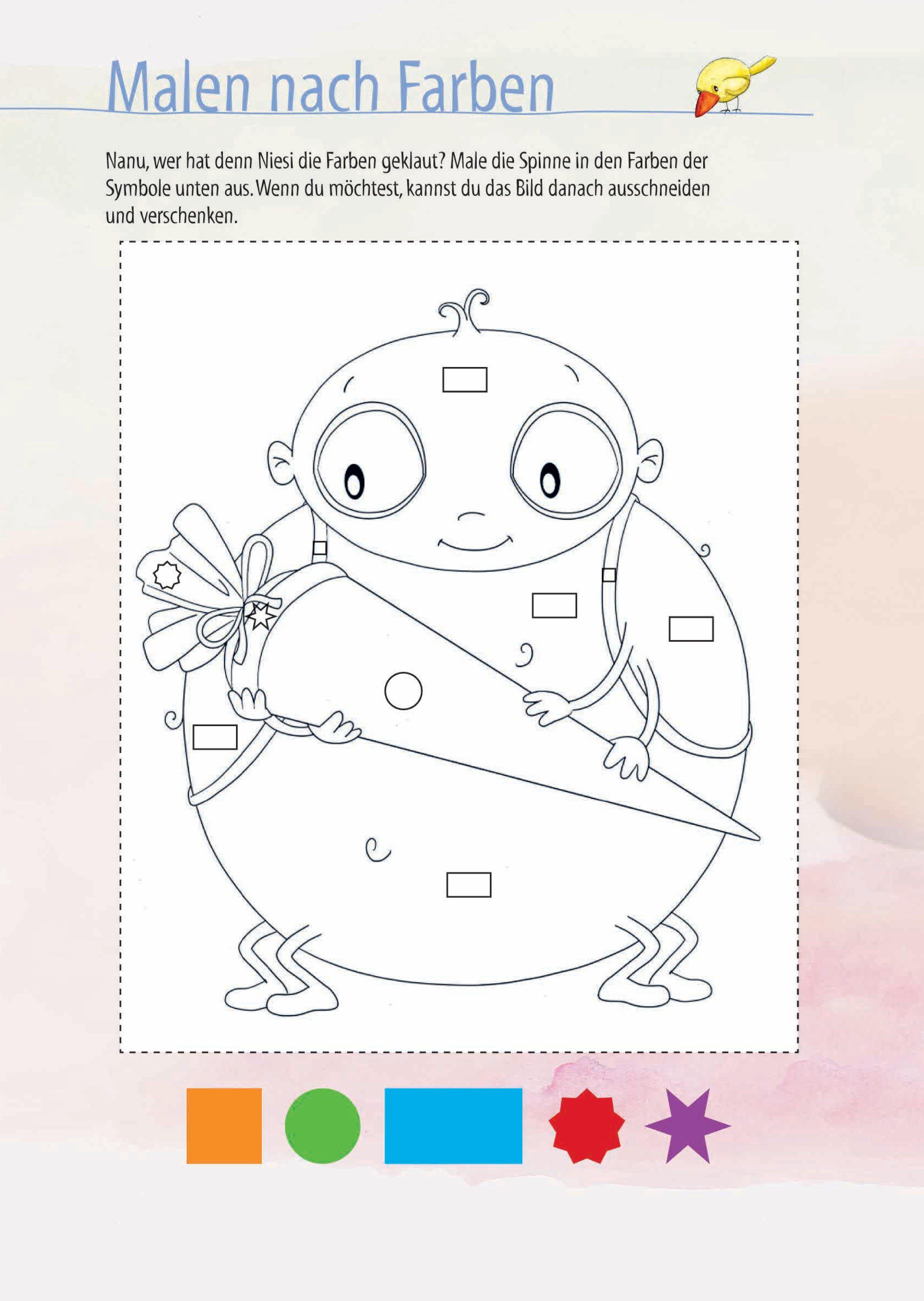 Beispielinhalt (Bild) Basteln & Spielen mit Die kleine Spinne Widerlich - Für kleine Künstler