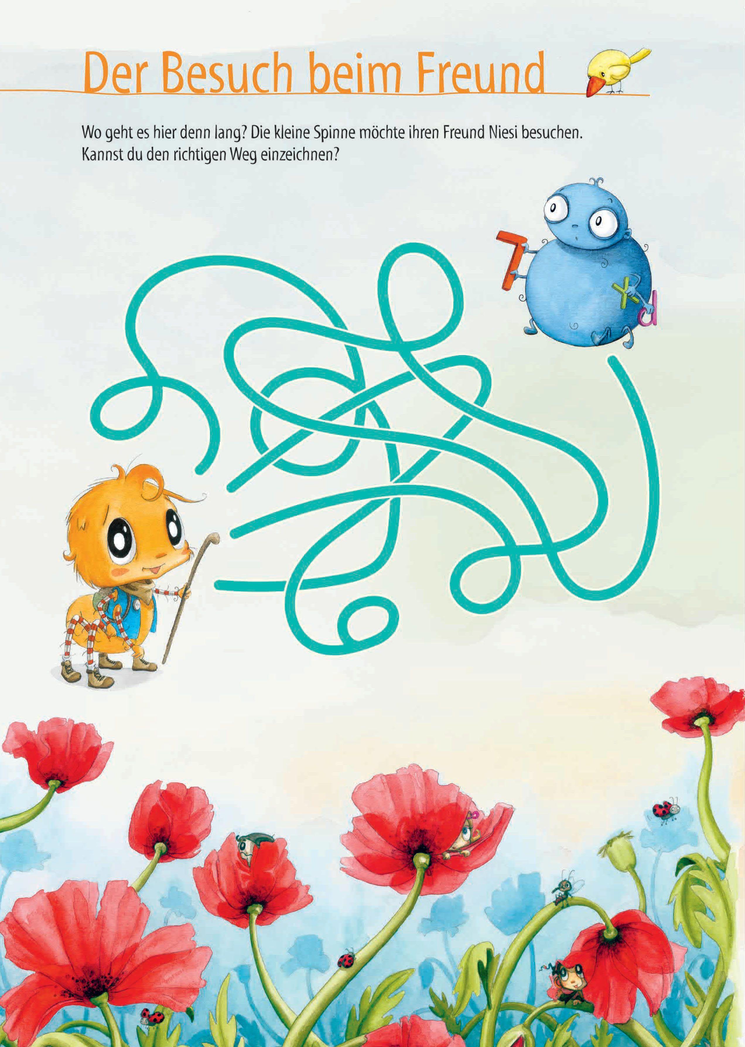 Beispielinhalt (Bild) Basteln & Spielen mit Die kleine Spinne Widerlich - Für kleine Künstler