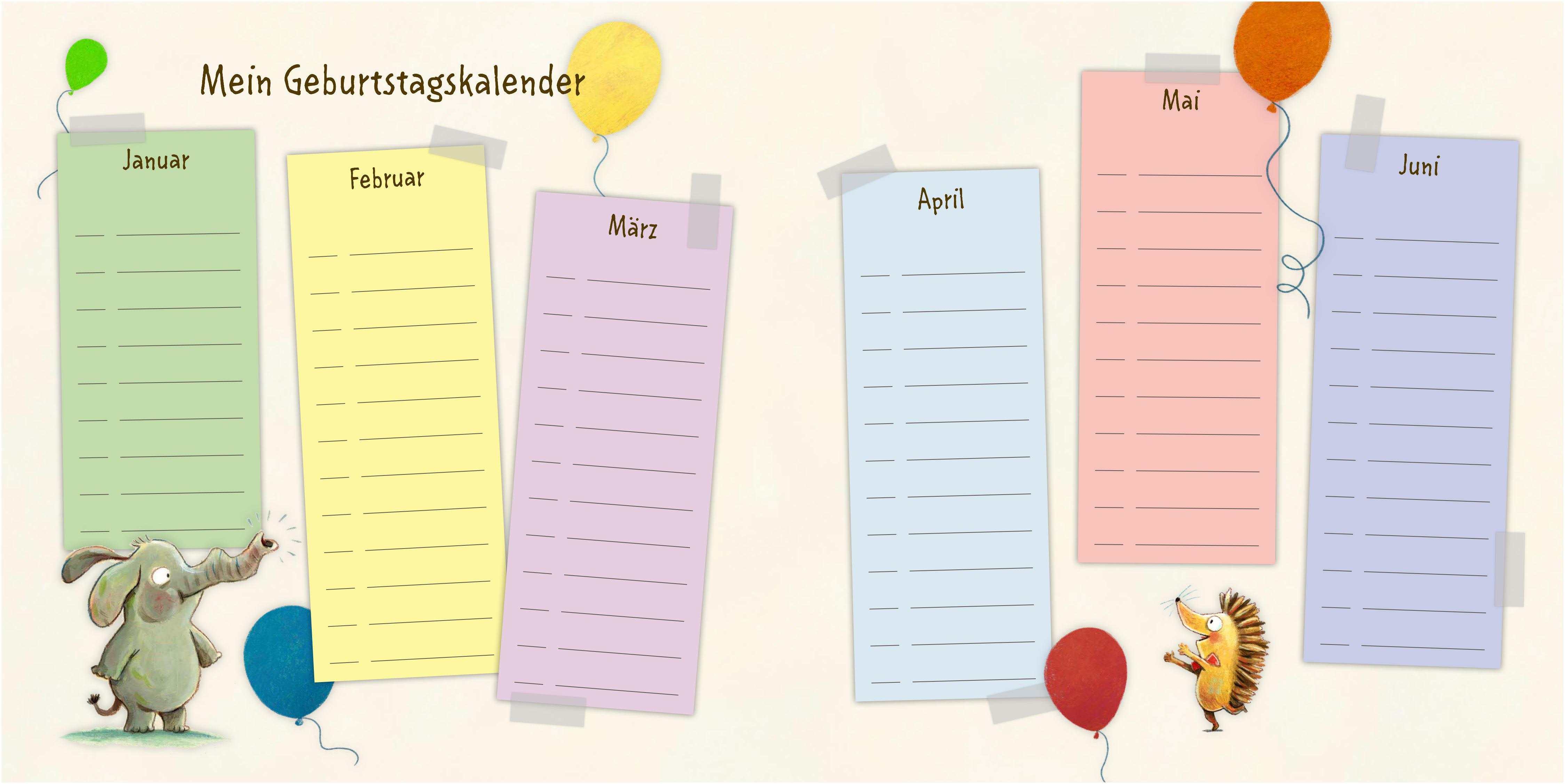 Beispielinhalt (Bild) Mein großes Zoo Kindergarten-Freundebuch