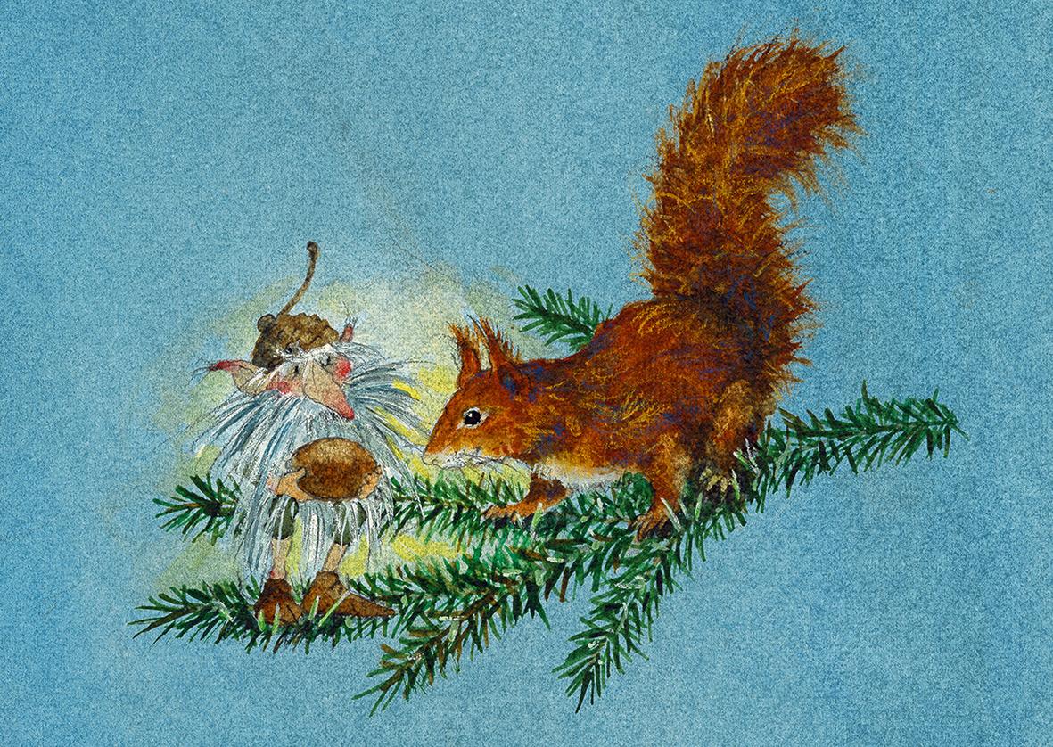 Beispielinhalt (Bild) Postkartenbuch 'Im Zauberwald'