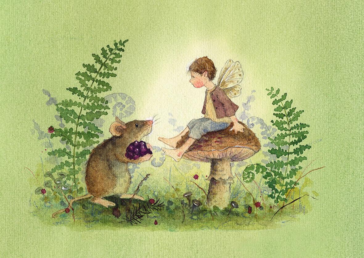 Beispielinhalt (Bild) Postkartenbuch 'Im Zauberwald'