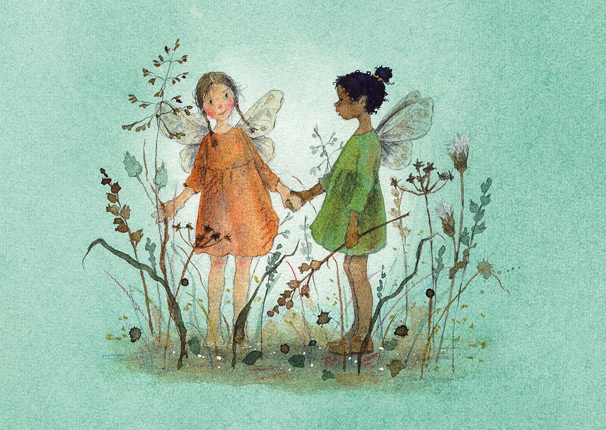 Beispielinhalt (Bild) Postkartenbuch 'Im Zauberwald'