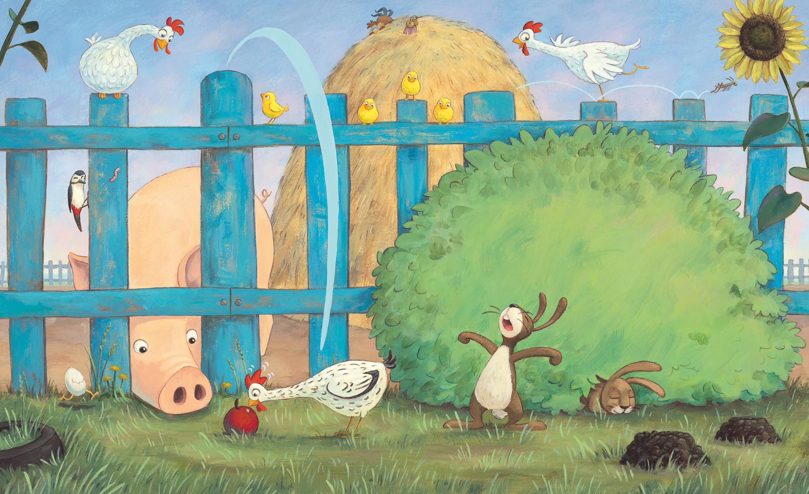 Beispielinhalt (Bild) Grunzbert und das Brett vor dem Kopf