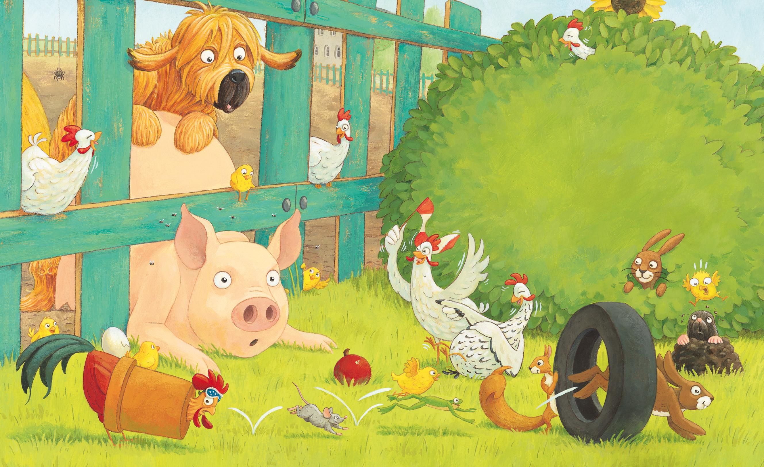 Beispielinhalt (Bild) Grunzbert und das Brett vor dem Kopf