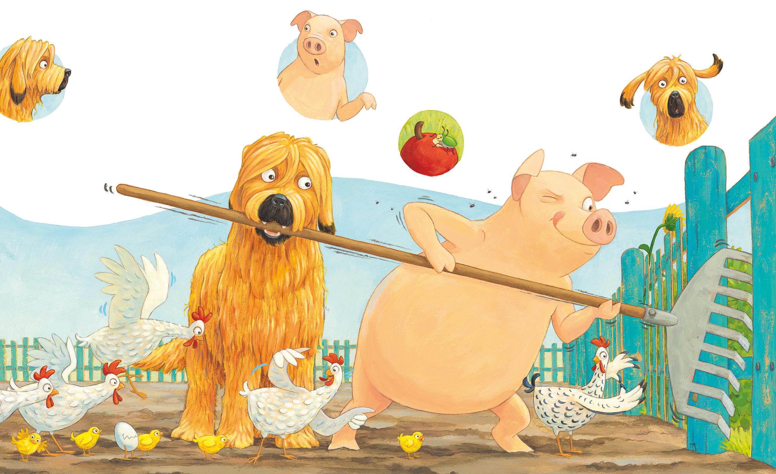 Beispielinhalt (Bild) Grunzbert und das Brett vor dem Kopf