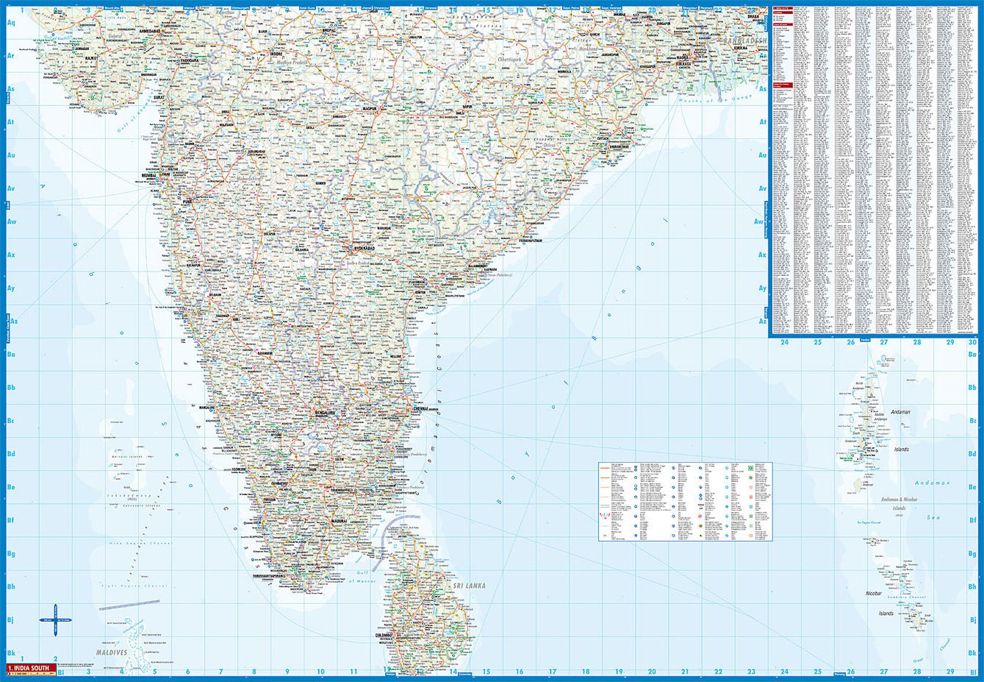 Beispielinhalt (Bild) India South 1 : 3 000 000