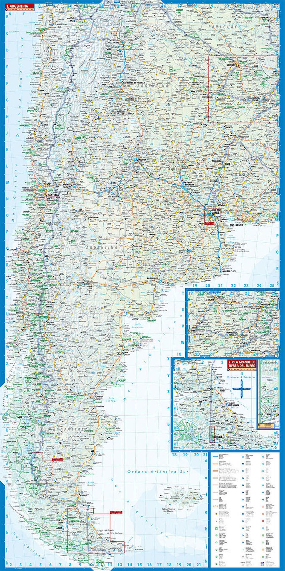 Beispielinhalt (Bild) Argentina / Argentinien 1 : 3 800 000. Road Map