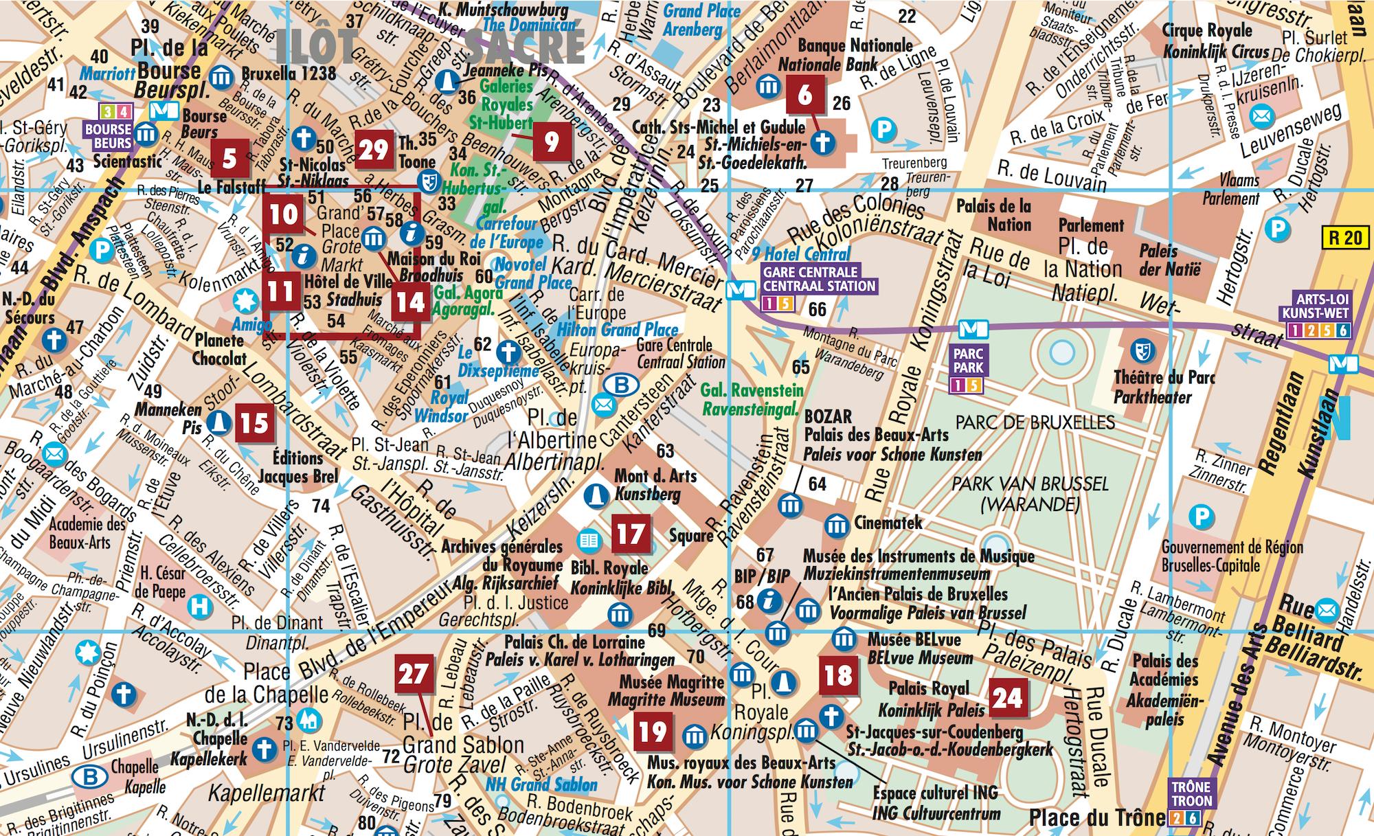 Beispielinhalt (Bild) Brüssel / Brussels / Bruxelles 1 : 12 000