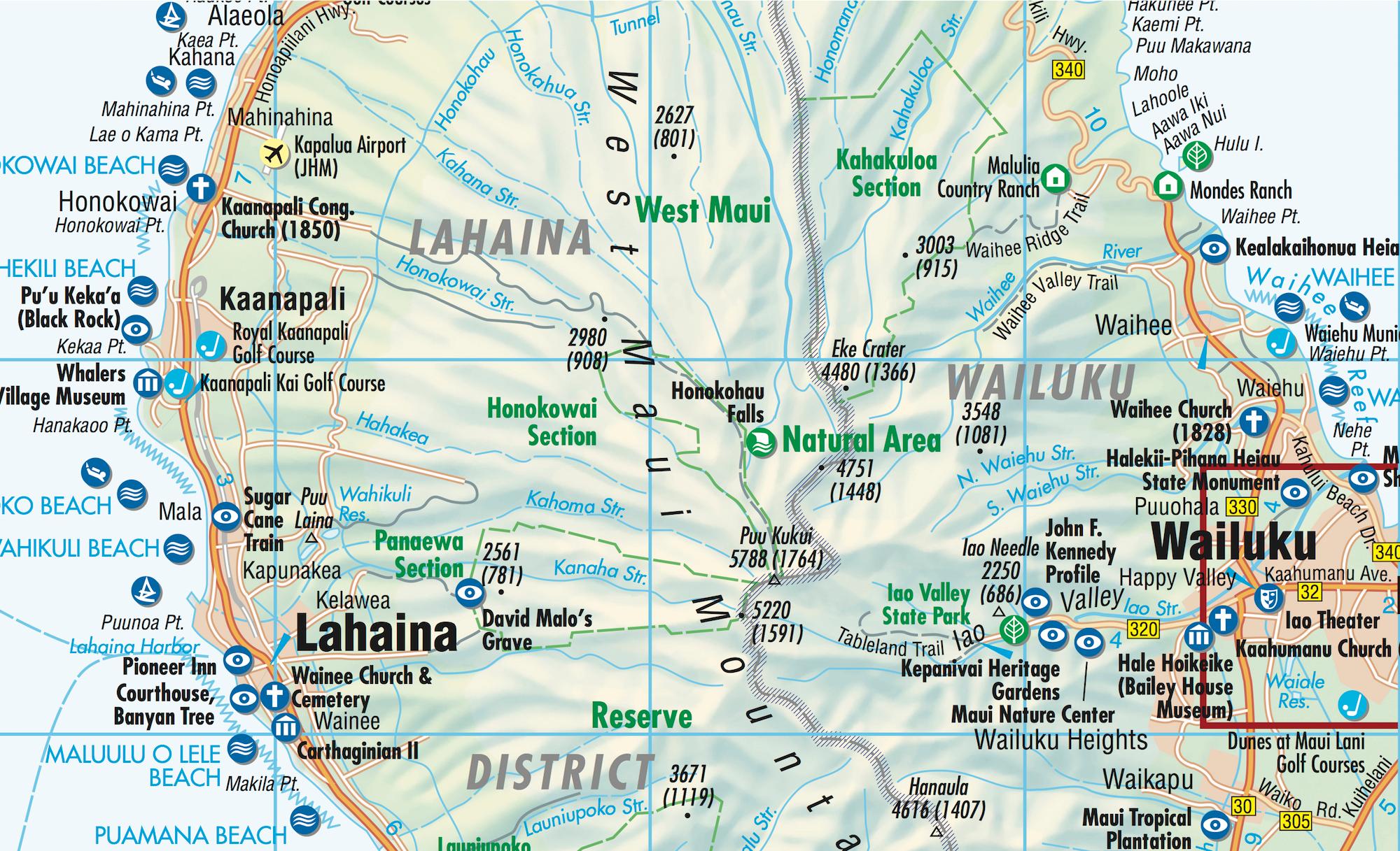 Beispielinhalt (Bild) Hawaiian Islands 1 : 200 000 / 1 : 400 000