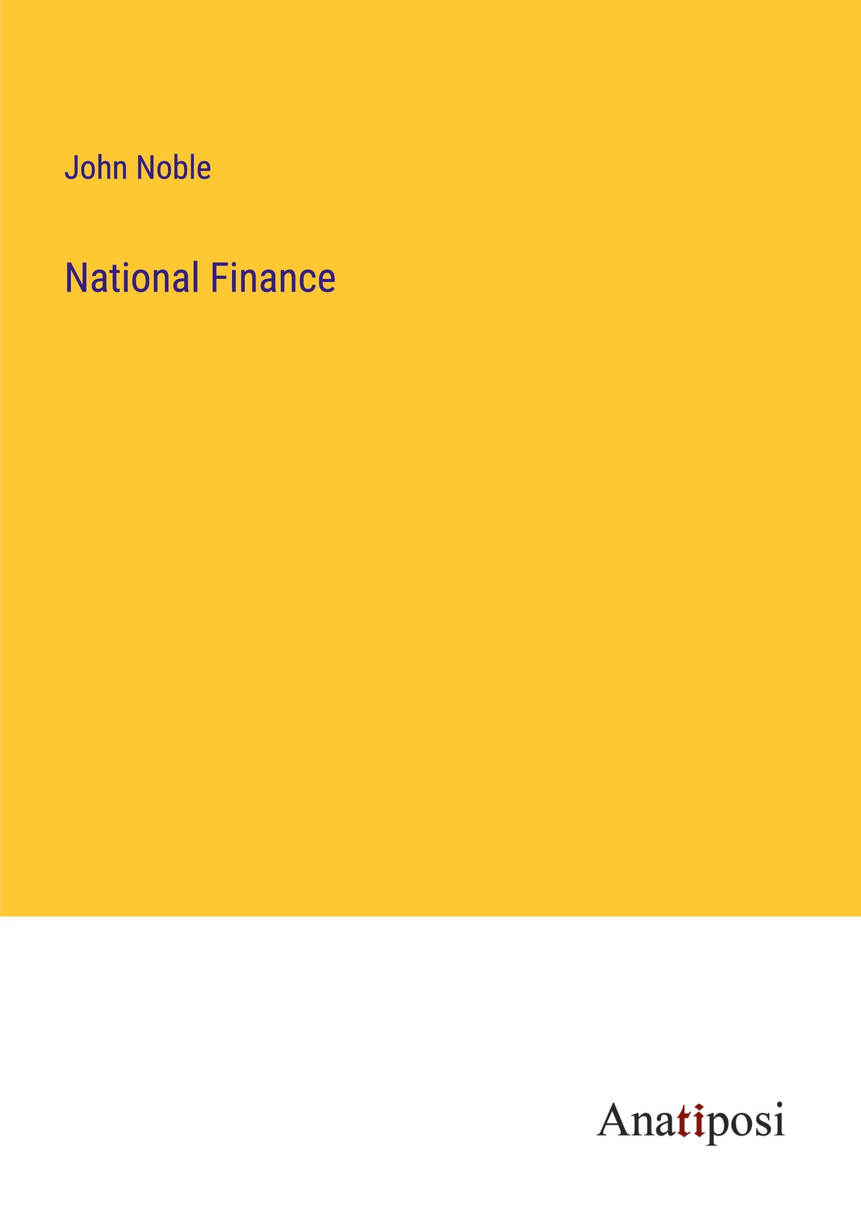 Vorderes Coverbild National Finance