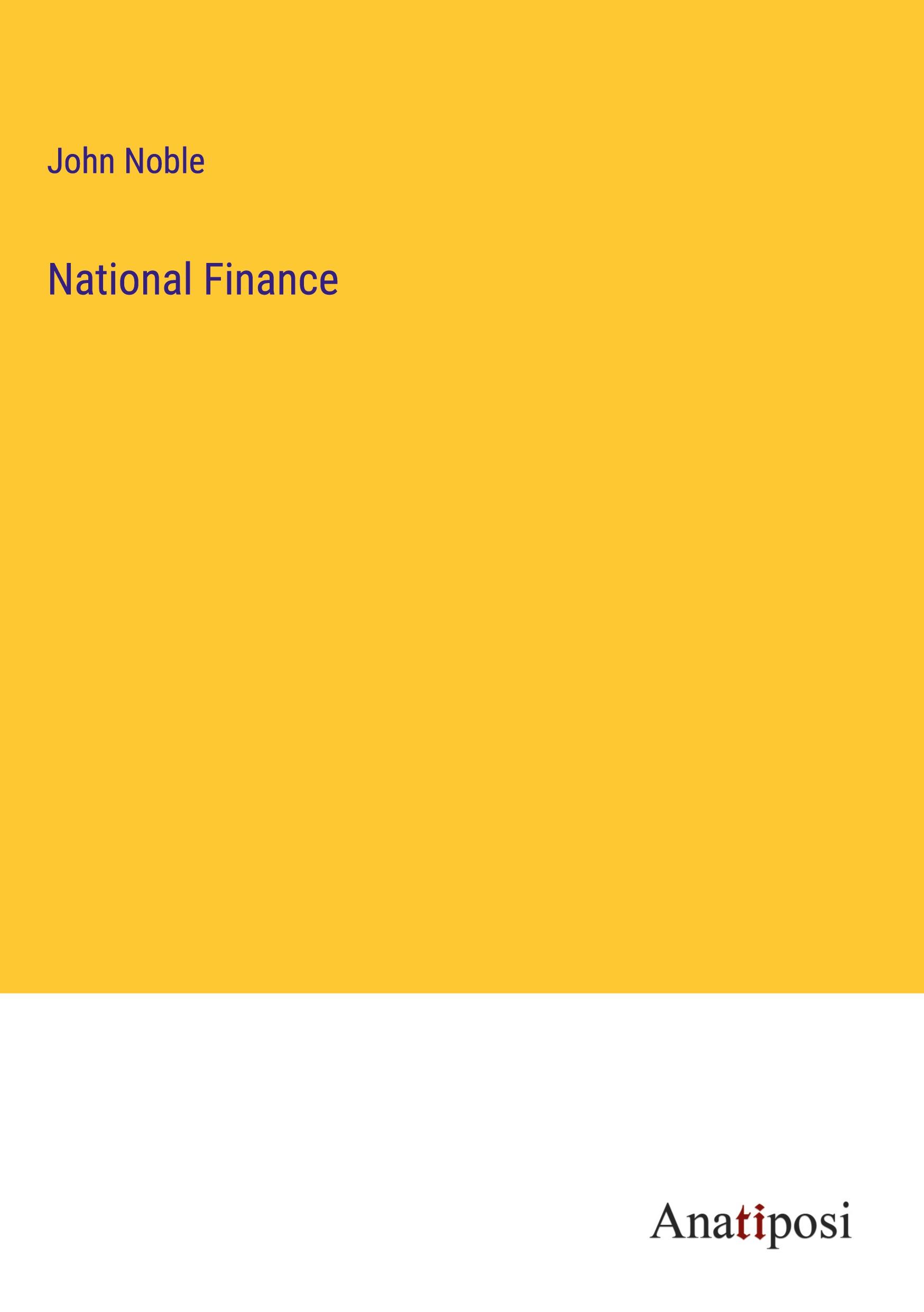 Vorderes Coverbild National Finance