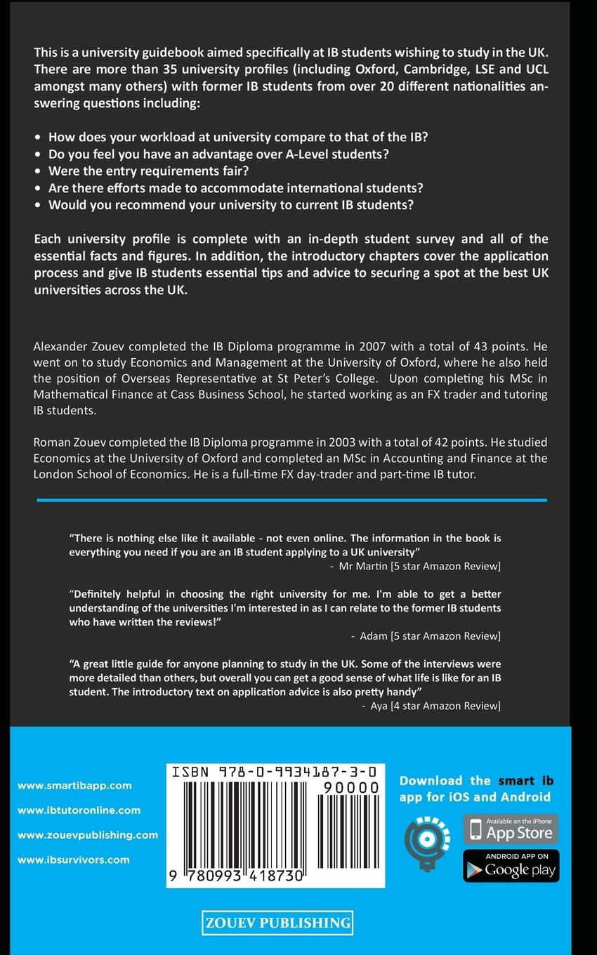 Rückseitencover The Good University Guide for IB Students UK Edition 2018