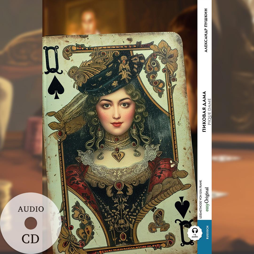 Vorderes Coverbild Pikovaya Dama / Pique Dame (Buch + Audio-CD) - Frank-Lesemethode - Kommentierte zweisprachige Ausgabe Russisch-Deutsch