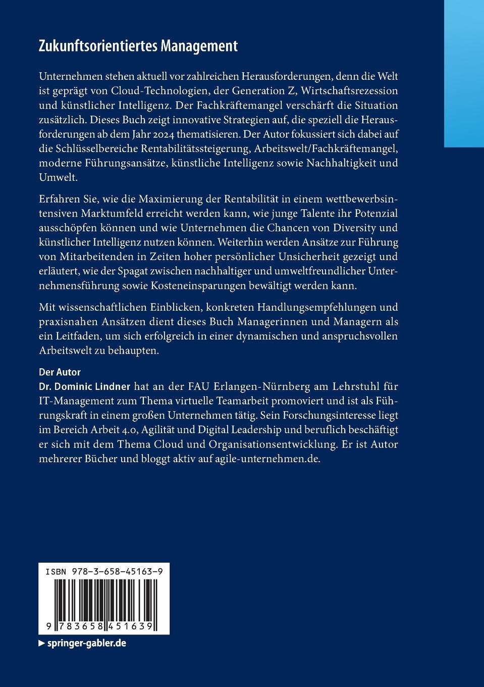 Rückseitencover Zukunftsorientiertes Management