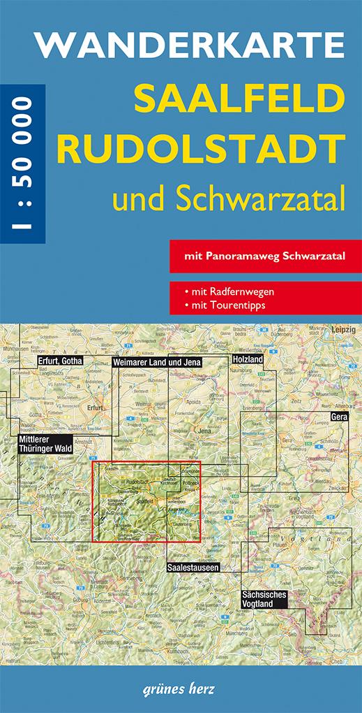 Vorderes Coverbild Wanderkarte Saalfeld, Rudolstadt und Schwarzatal