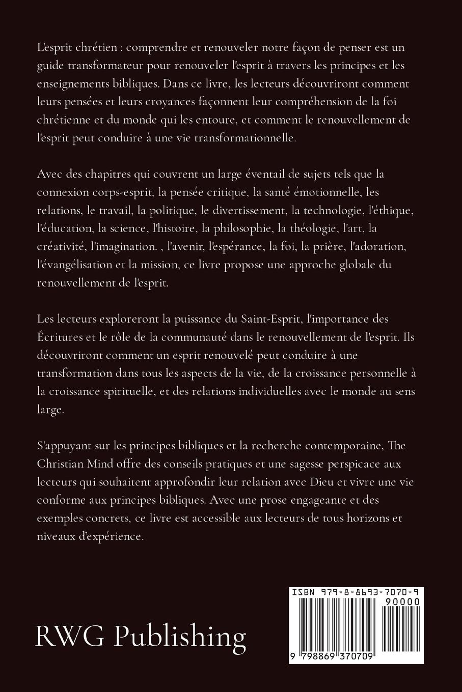 Rückseitencover L'esprit chrétien