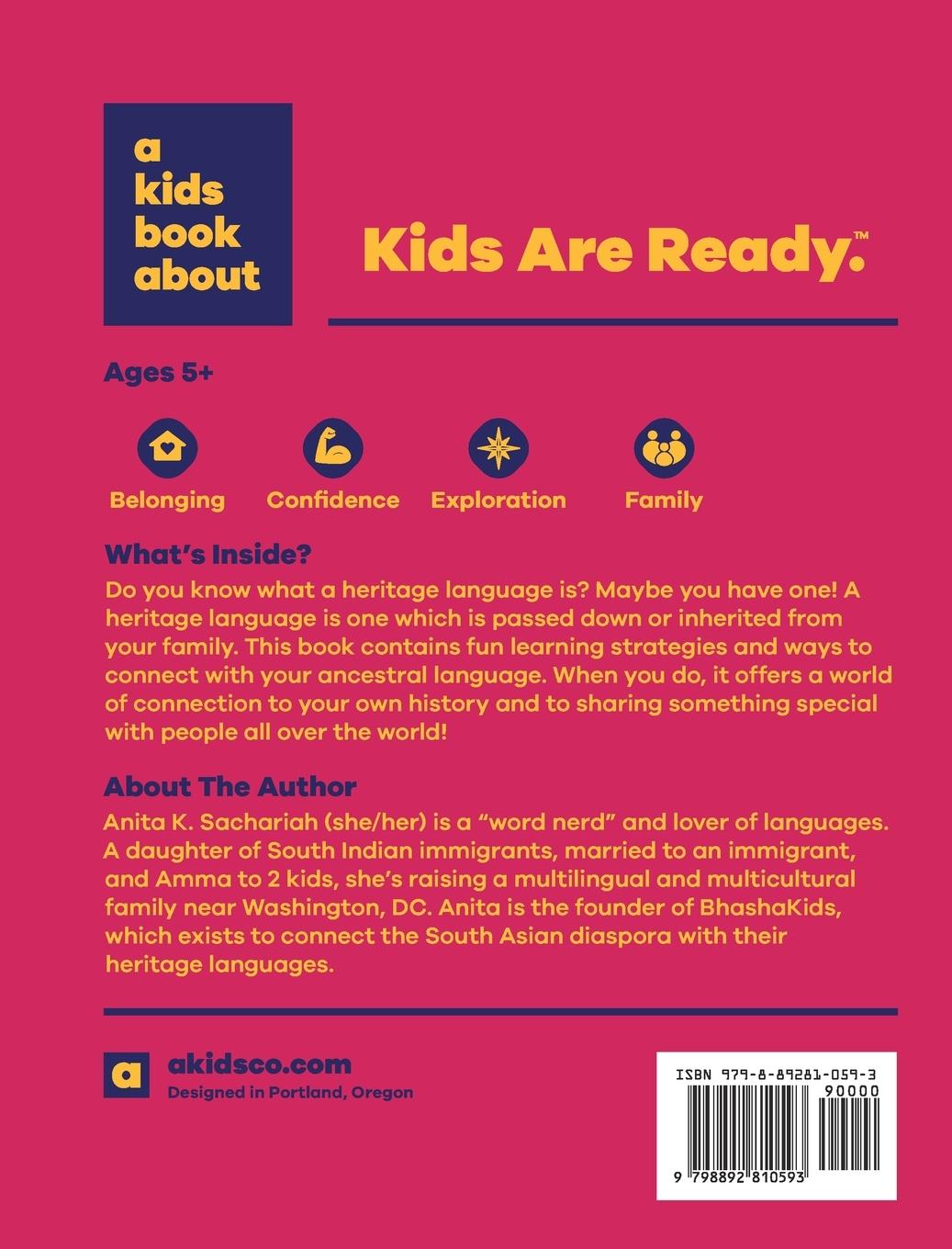 Rückseitencover A Kids Book About Heritage Languages