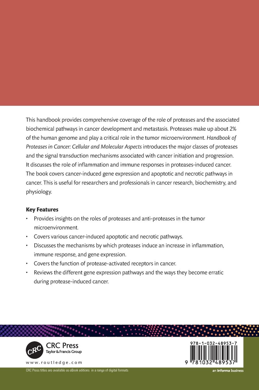 Rückseitencover Handbook of Proteases in Cancer