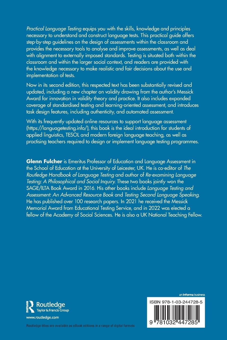 Rückseitencover Practical Language Testing