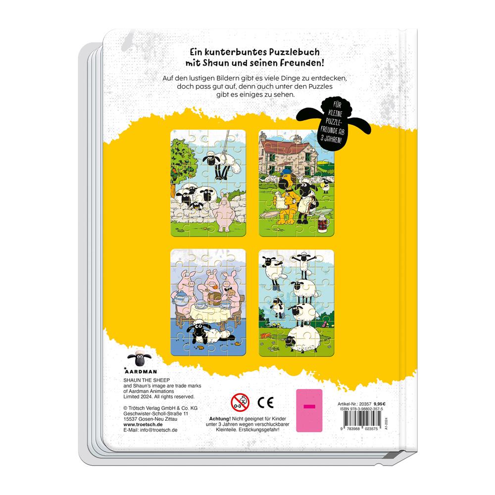 Beispielinhalt (Bild) Trötsch Shaun das Schaf Puzzlebuch