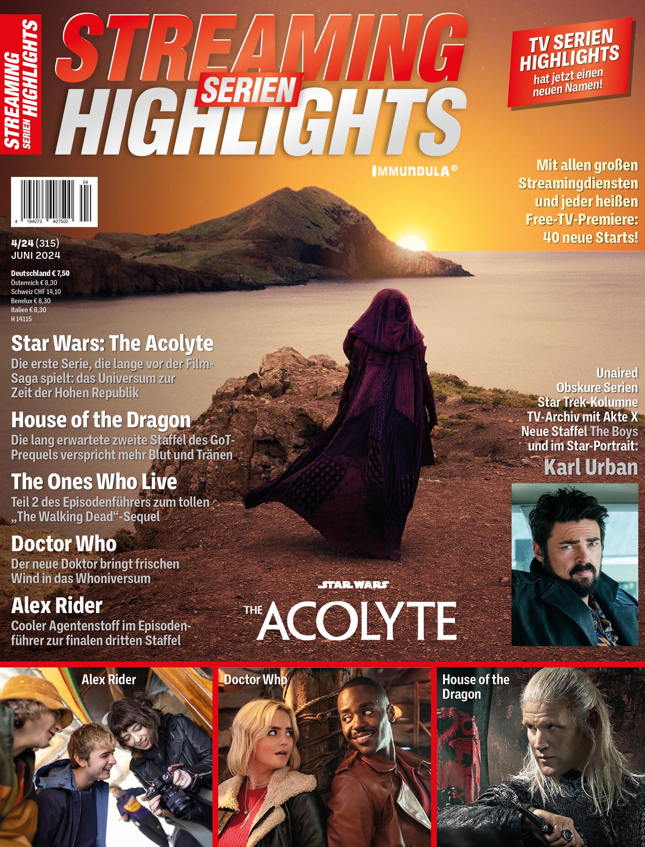 Vorderes Coverbild STREAMING SERIEN HIGHLIGHTS. Ausgabe Mai 2024 (#315)